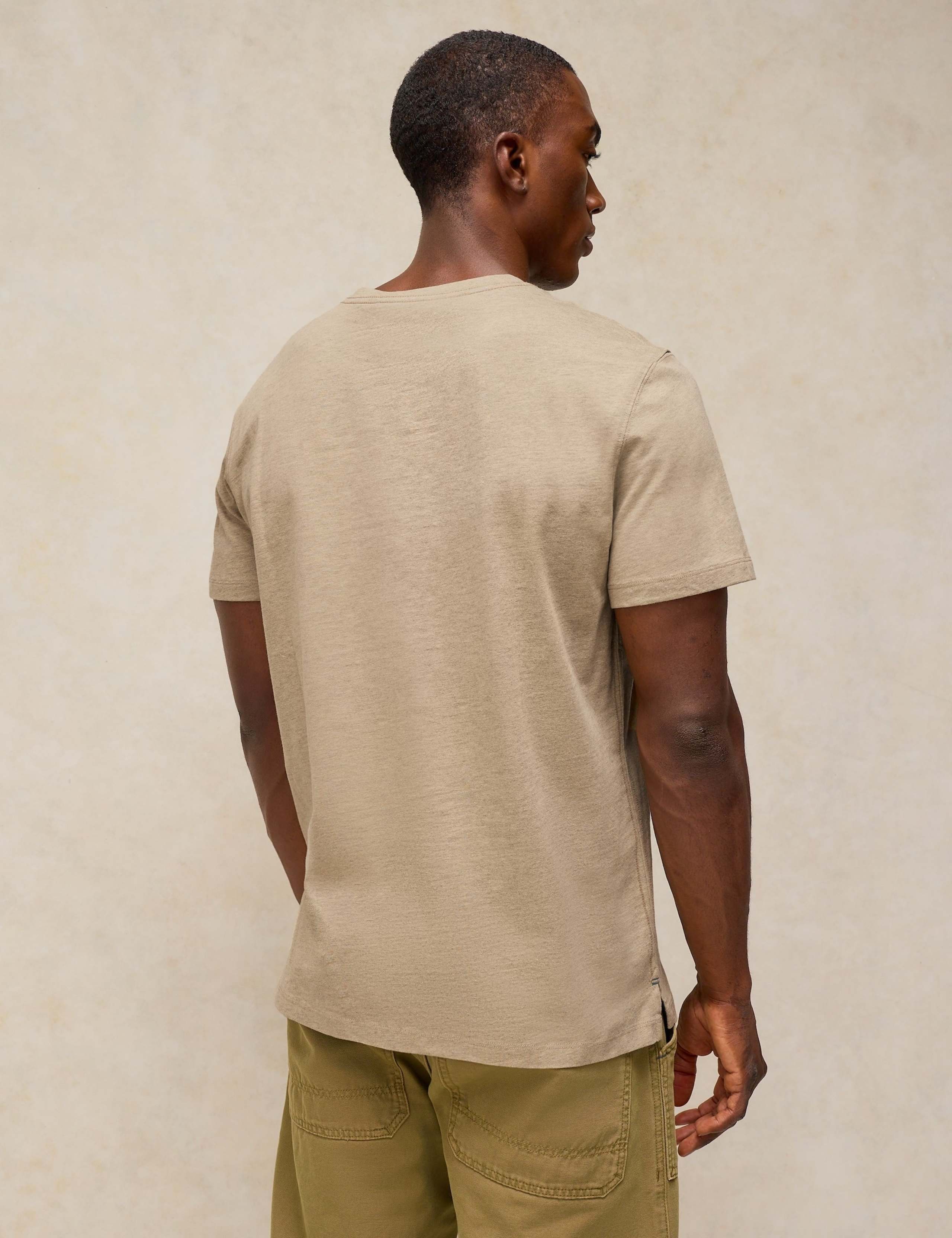 Cotton Rich Embroidered Crew Neck T-Shirt 5 of 6