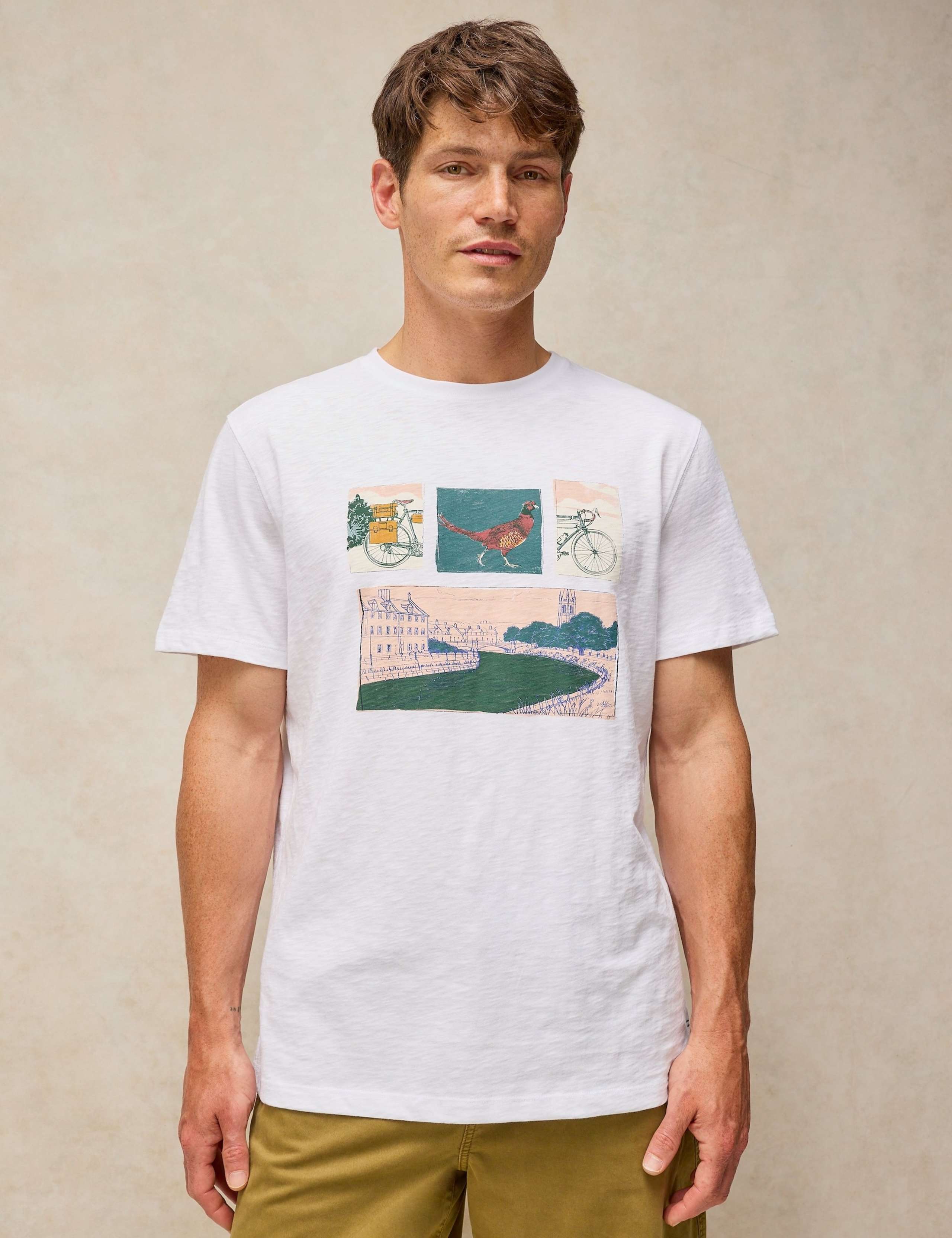 Cotton Graphic Crew Neck Short Sleeve T-Shirt 1 of 6