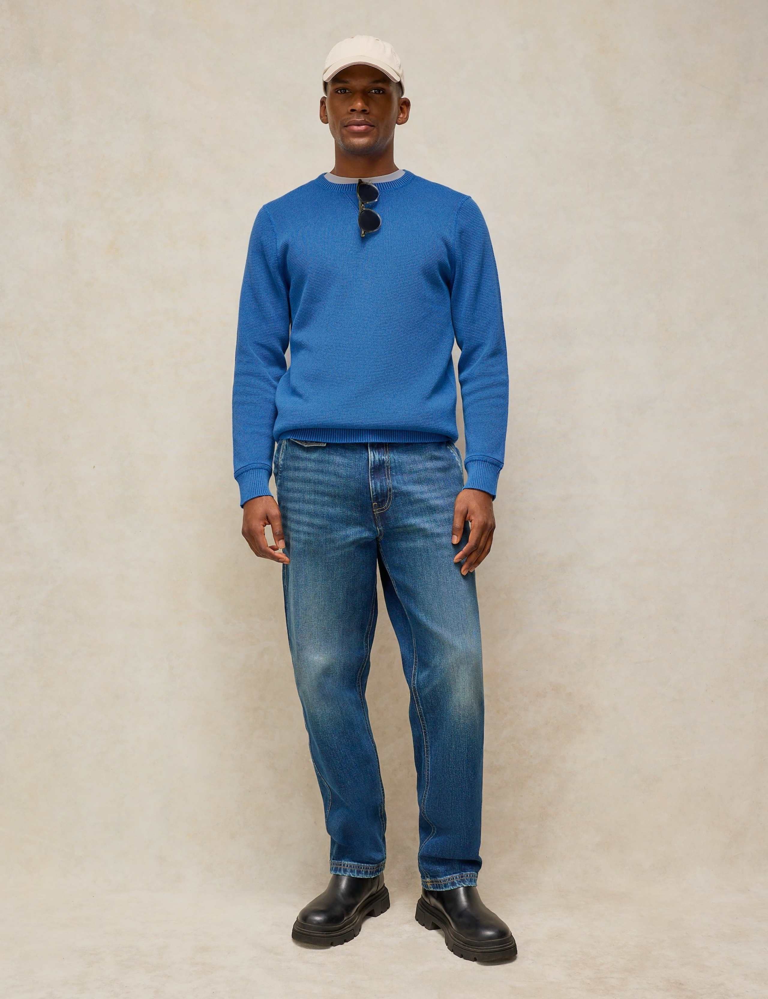 Pure Cotton Crew Neck Jumper 3 of 6