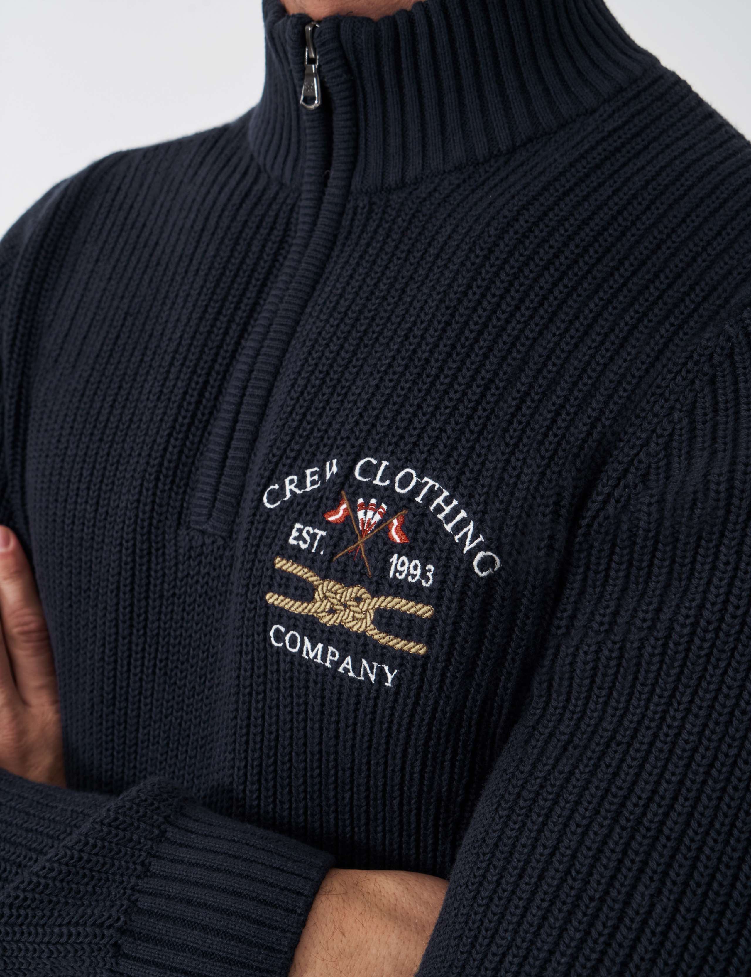 Pure Cotton Ribbed Half Zip Jumper 5 of 5