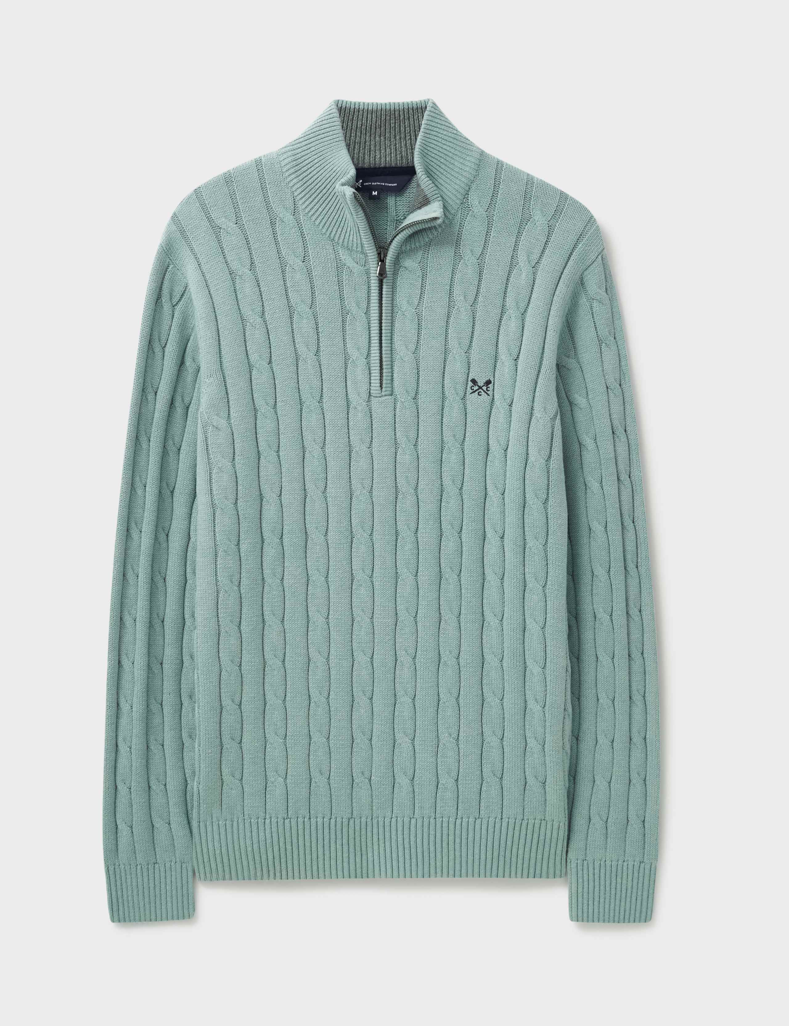 Pure Cotton Cable Knit Half Zip Jumper 2 of 5