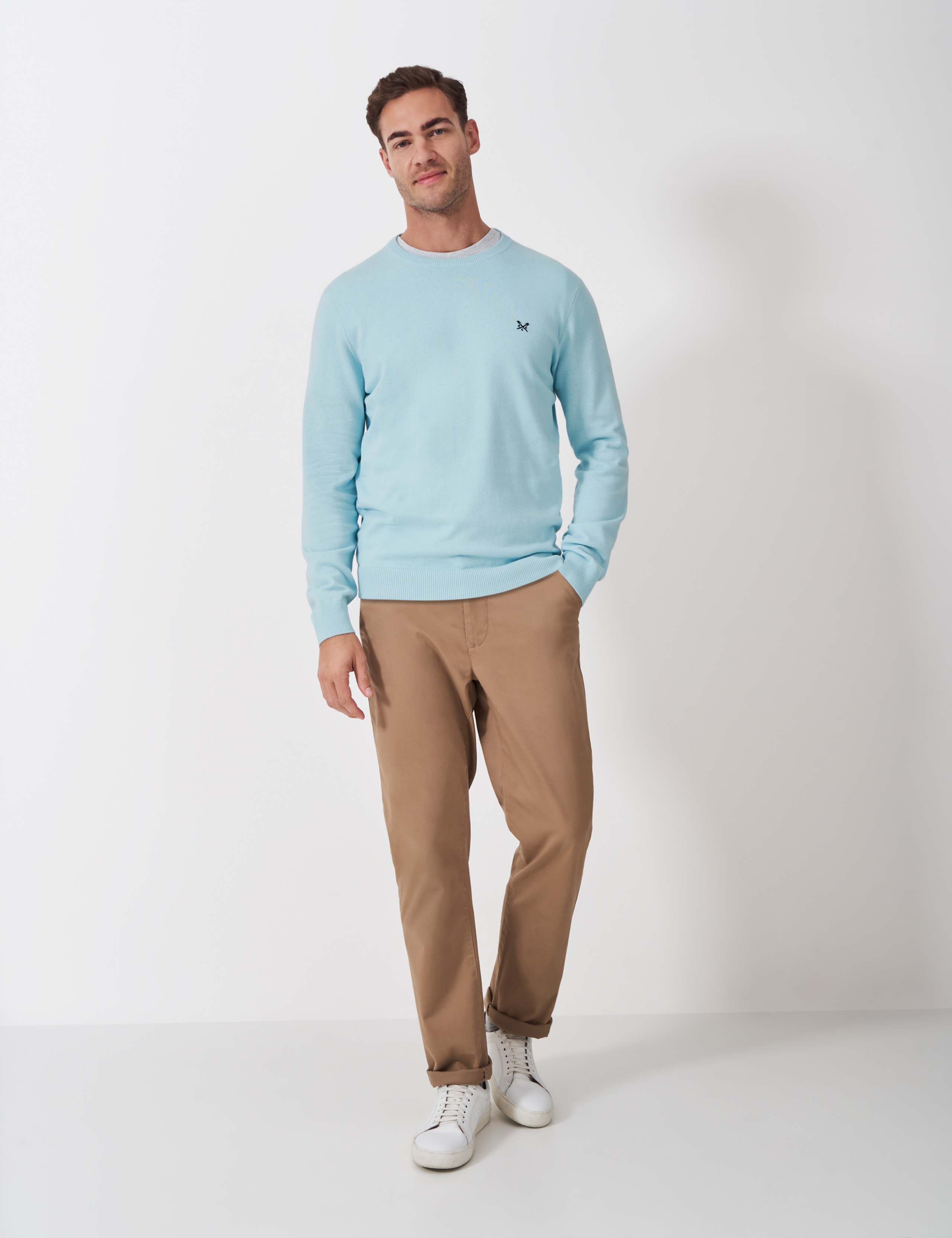 Pure Cotton Crew Neck Jumper 3 of 5