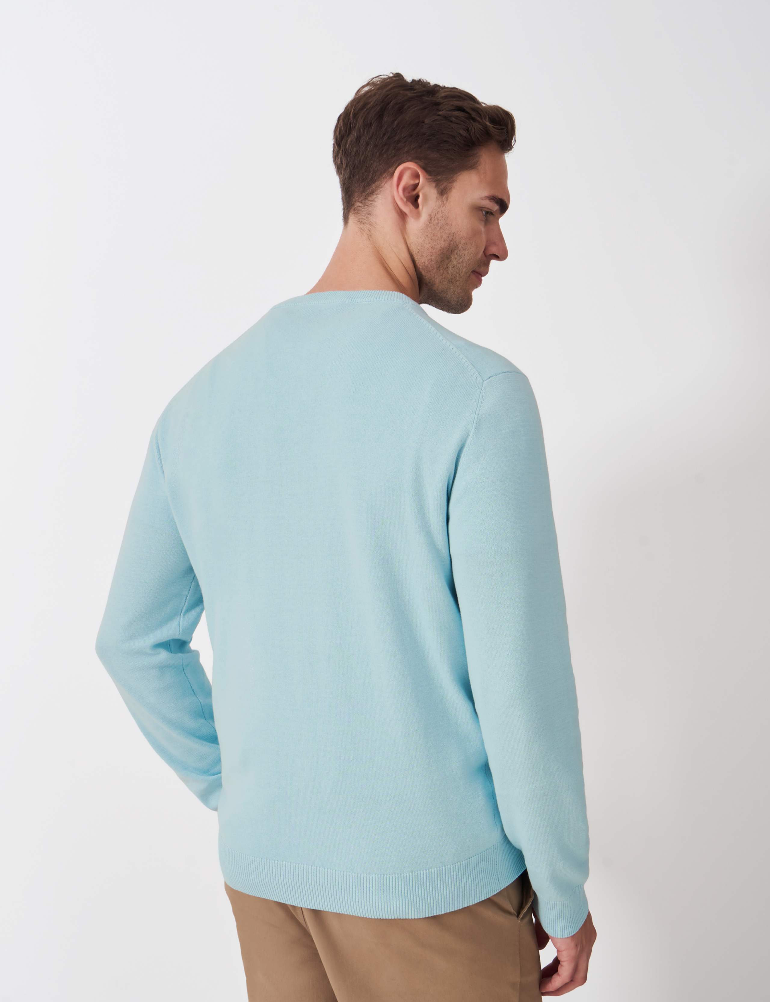 Pure Cotton Crew Neck Jumper 4 of 5