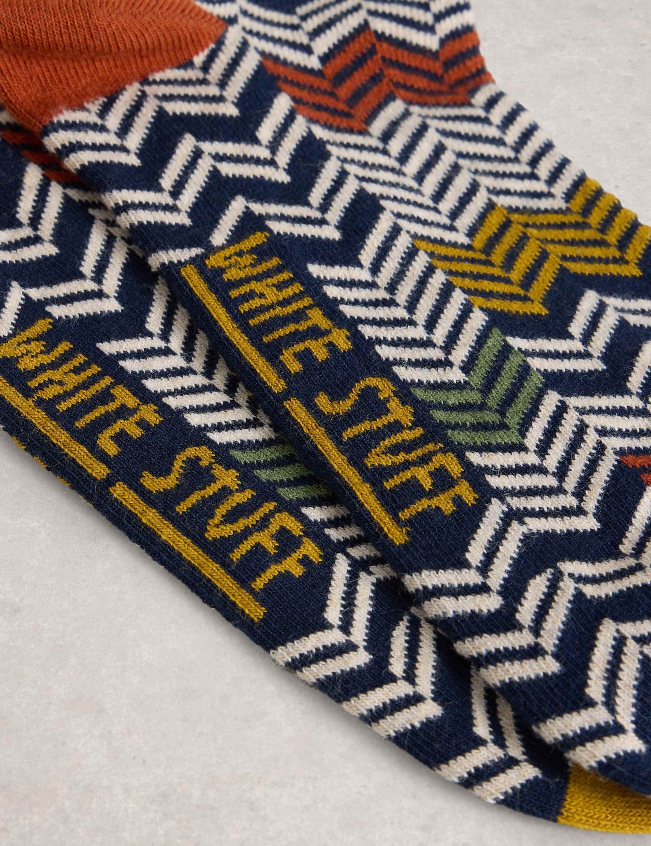 Geometric Cotton Rich Socks 2 of 2