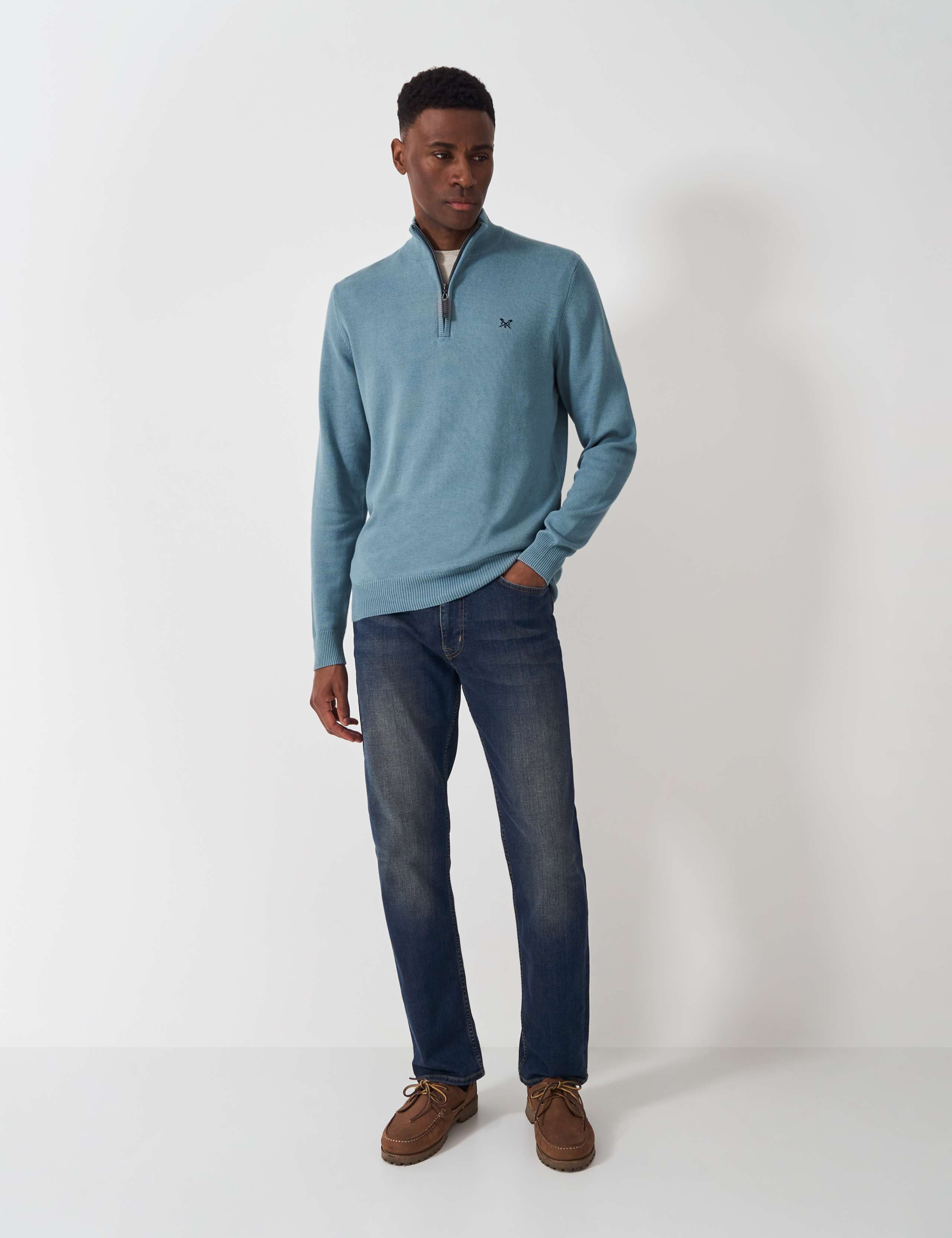 Pure Cotton Half Zip Jumper 3 of 5