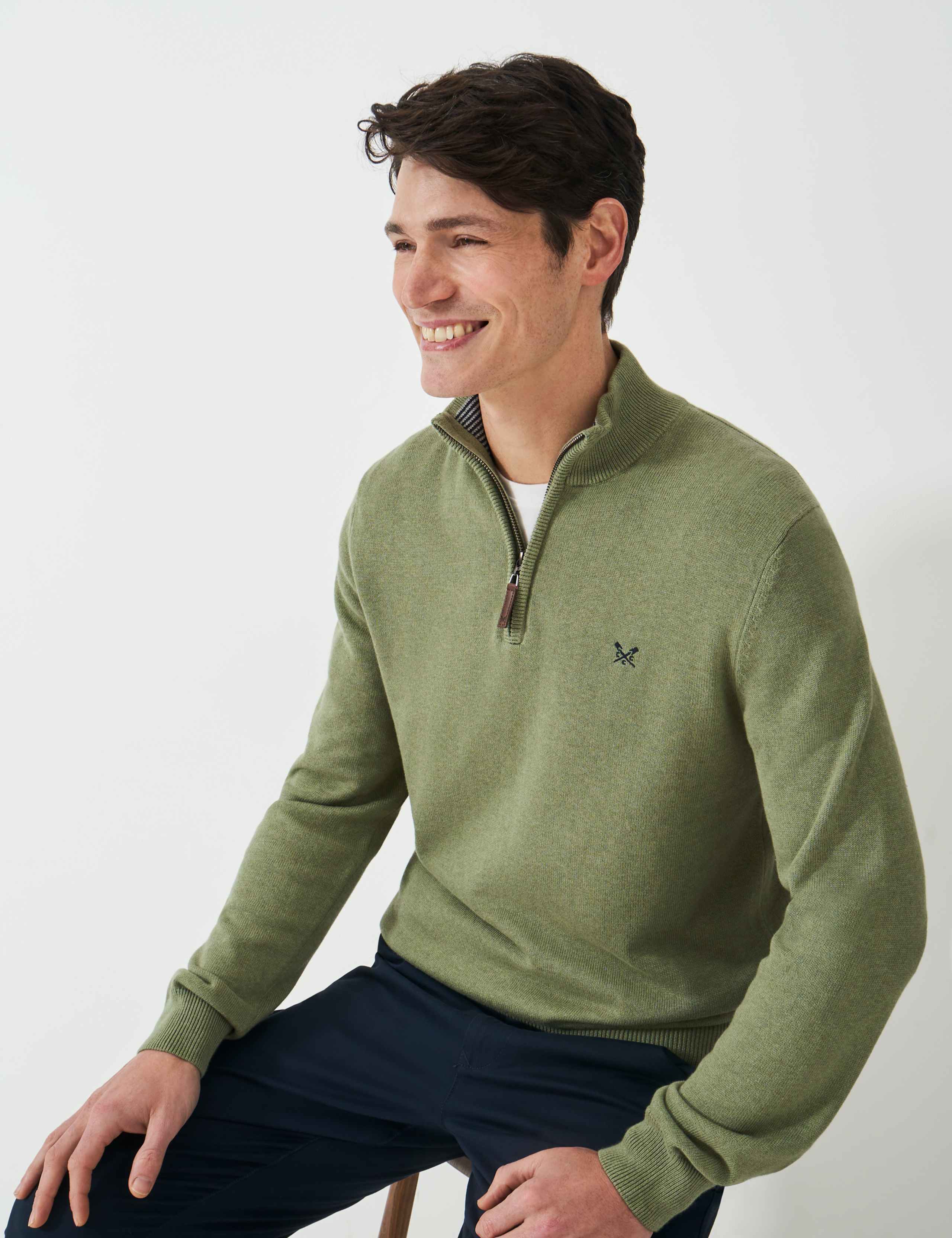 Pure Cotton Half Zip Jumper 4 of 5
