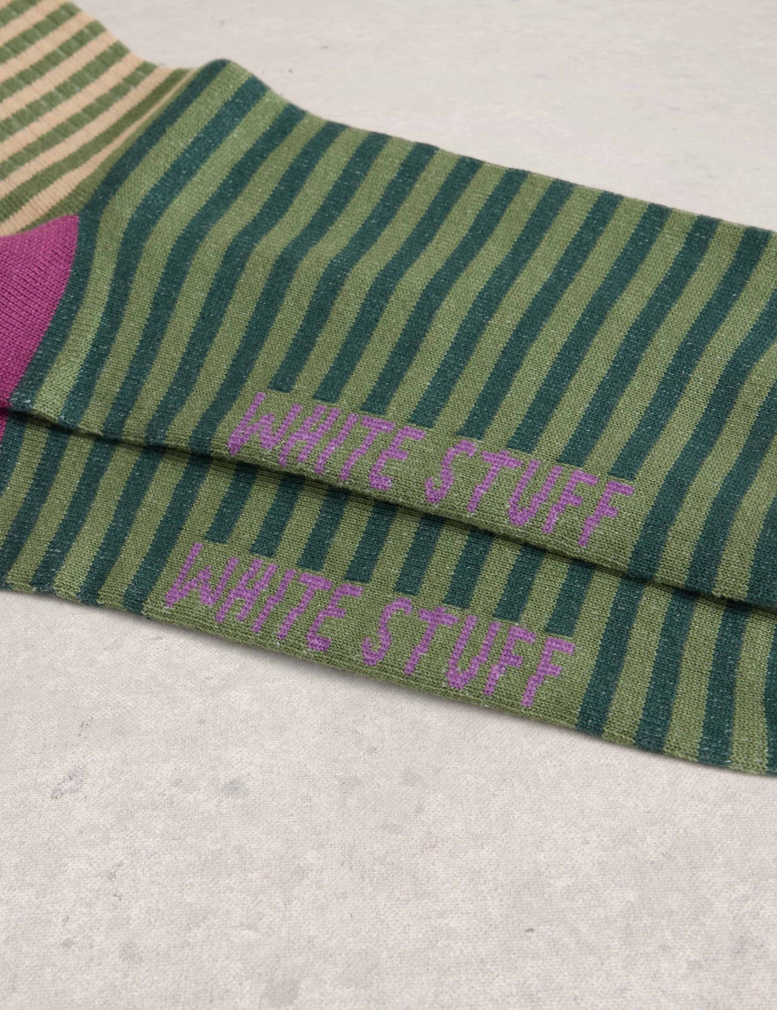 Striped Cotton Rich Socks 2 of 2