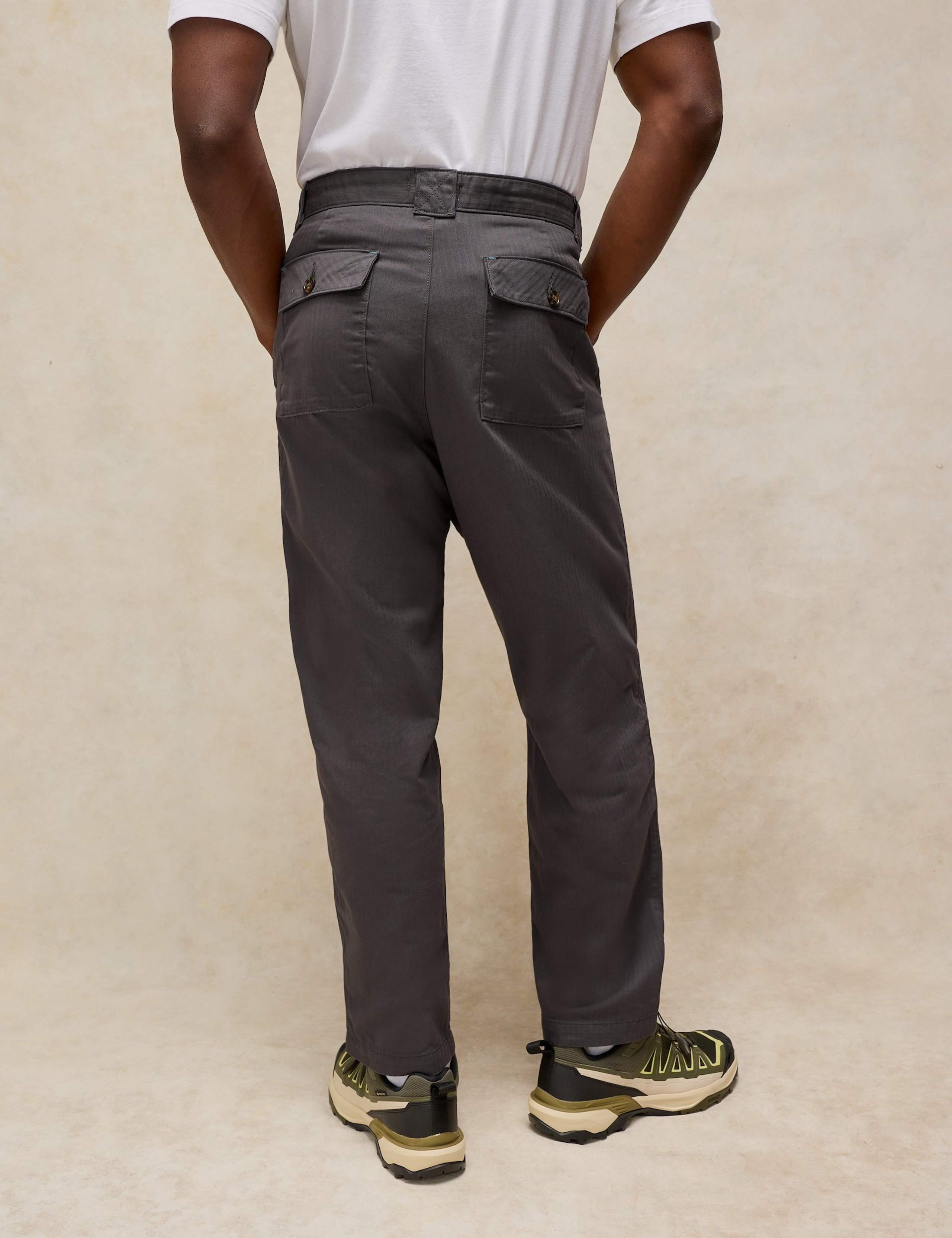 Regular Fit Cotton Tapered Ankle Trousers 4 of 7
