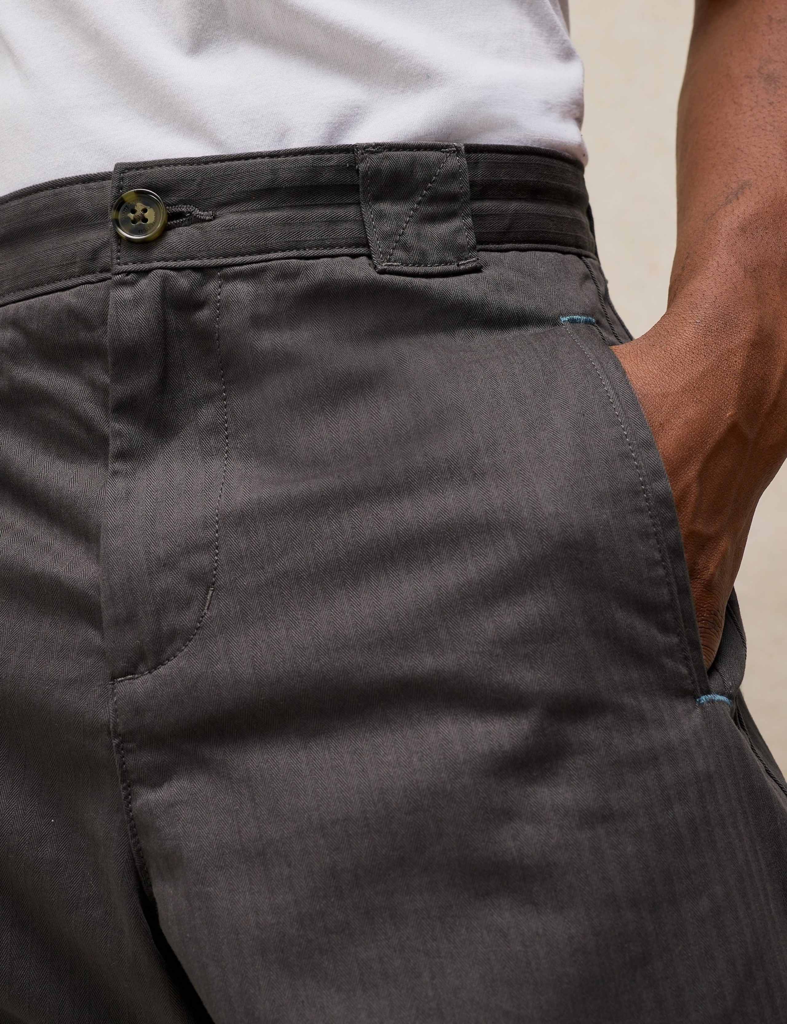 Regular Fit Cotton Tapered Ankle Trousers 5 of 7