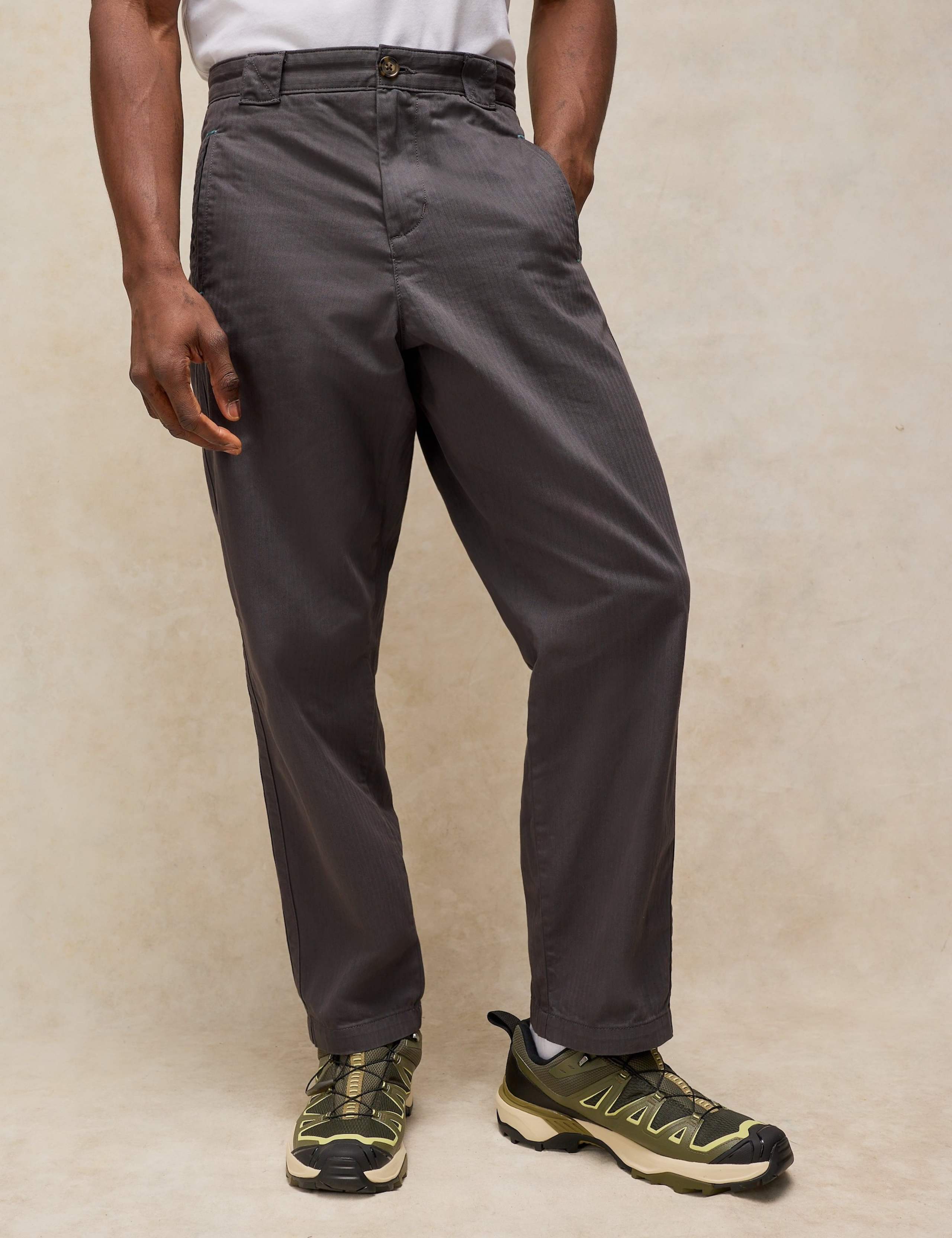 Regular Fit Cotton Tapered Ankle Trousers 7 of 7