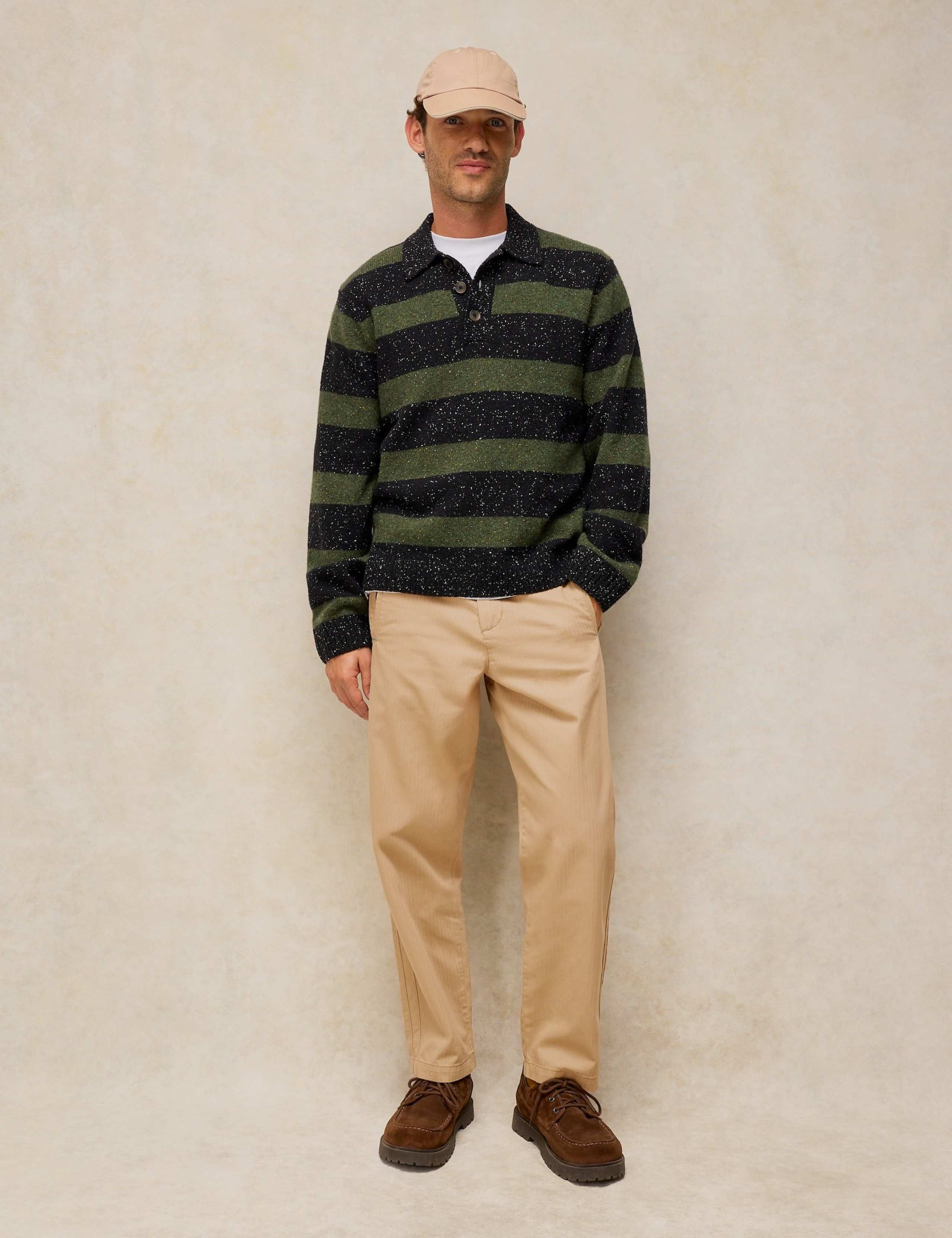 Regular Fit Cotton Tapered Ankle Trousers 3 of 6