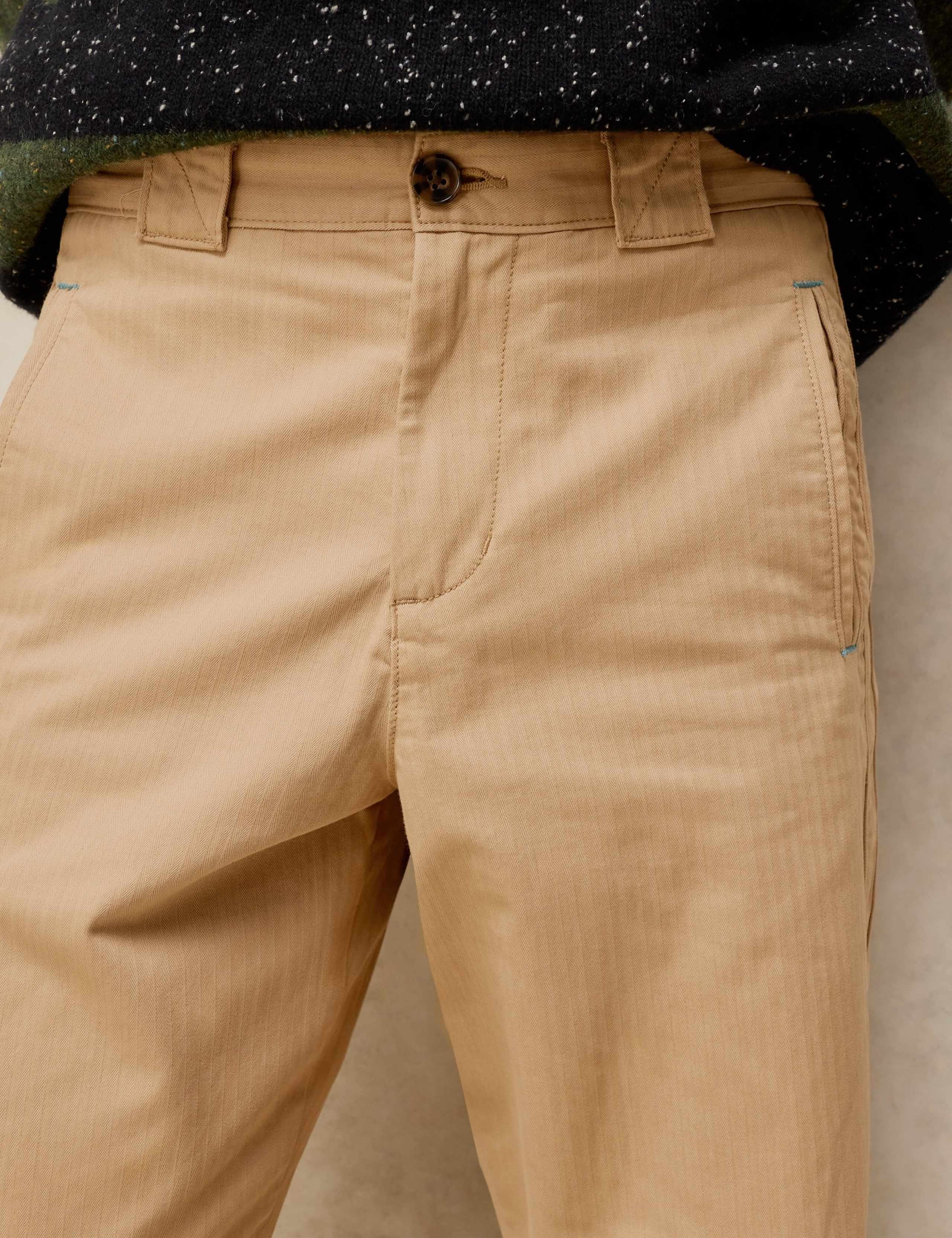 Regular Fit Cotton Tapered Ankle Trousers 5 of 6