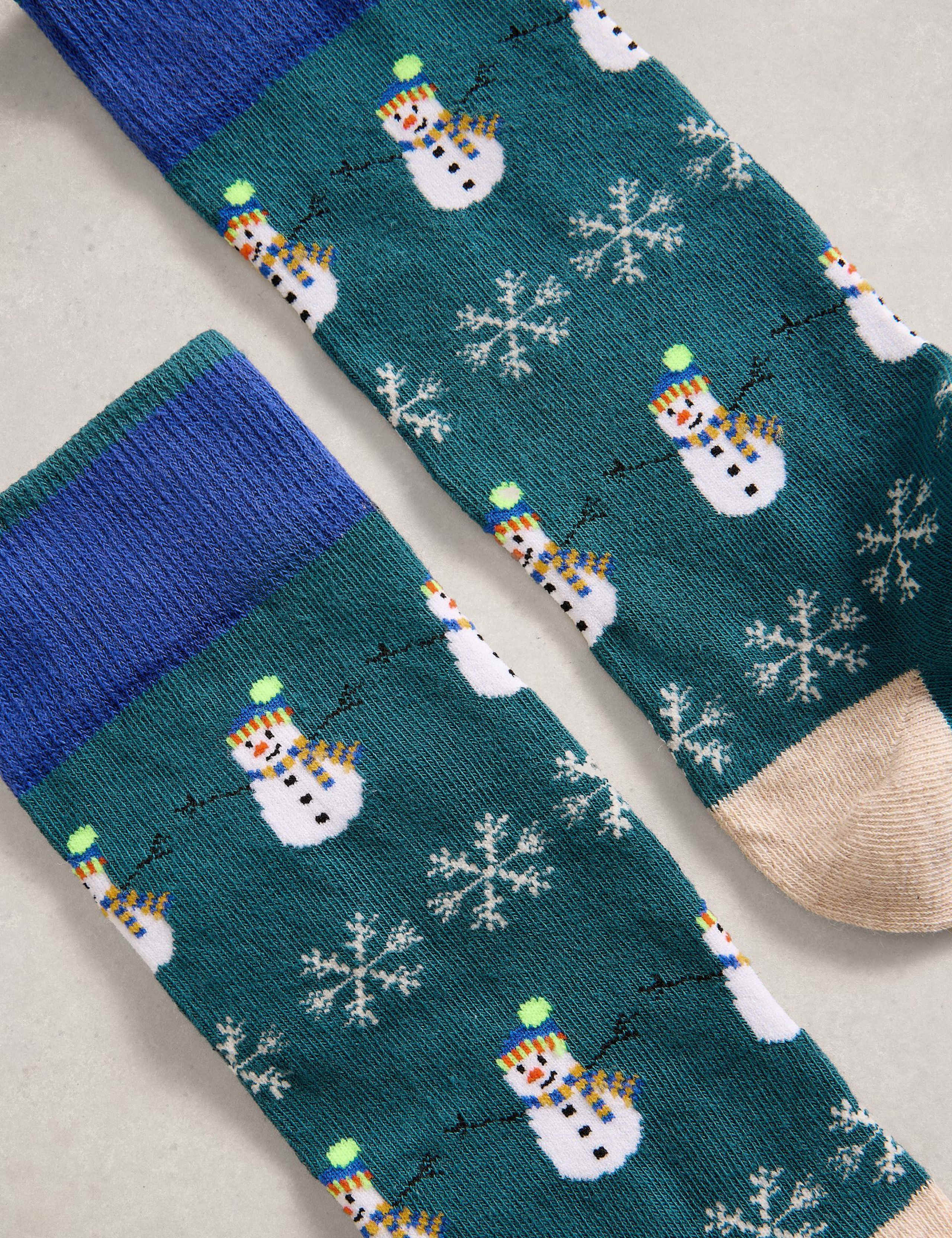 Snowmen In A Cracker Cotton Rich Socks 2 of 3
