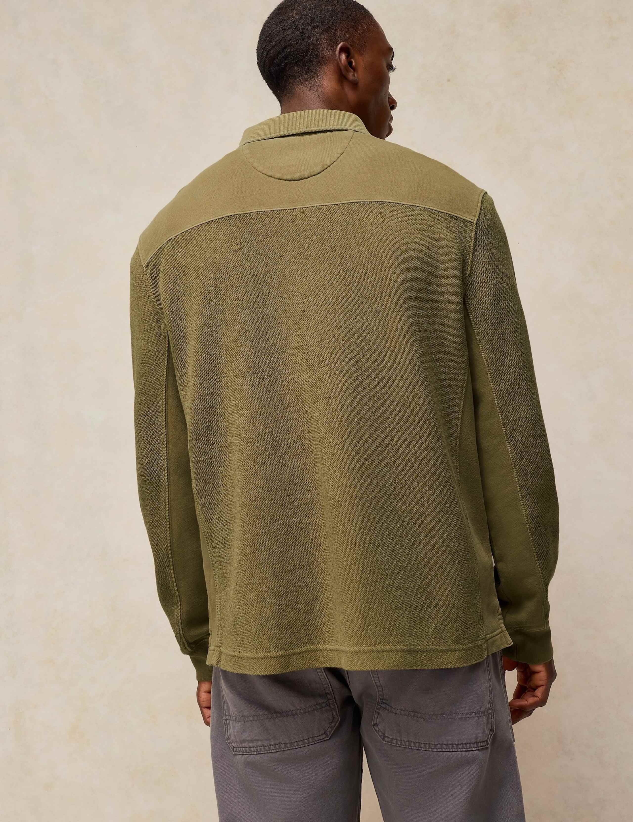 Cotton Collared Long Sleeve Sweatshirt 4 of 6