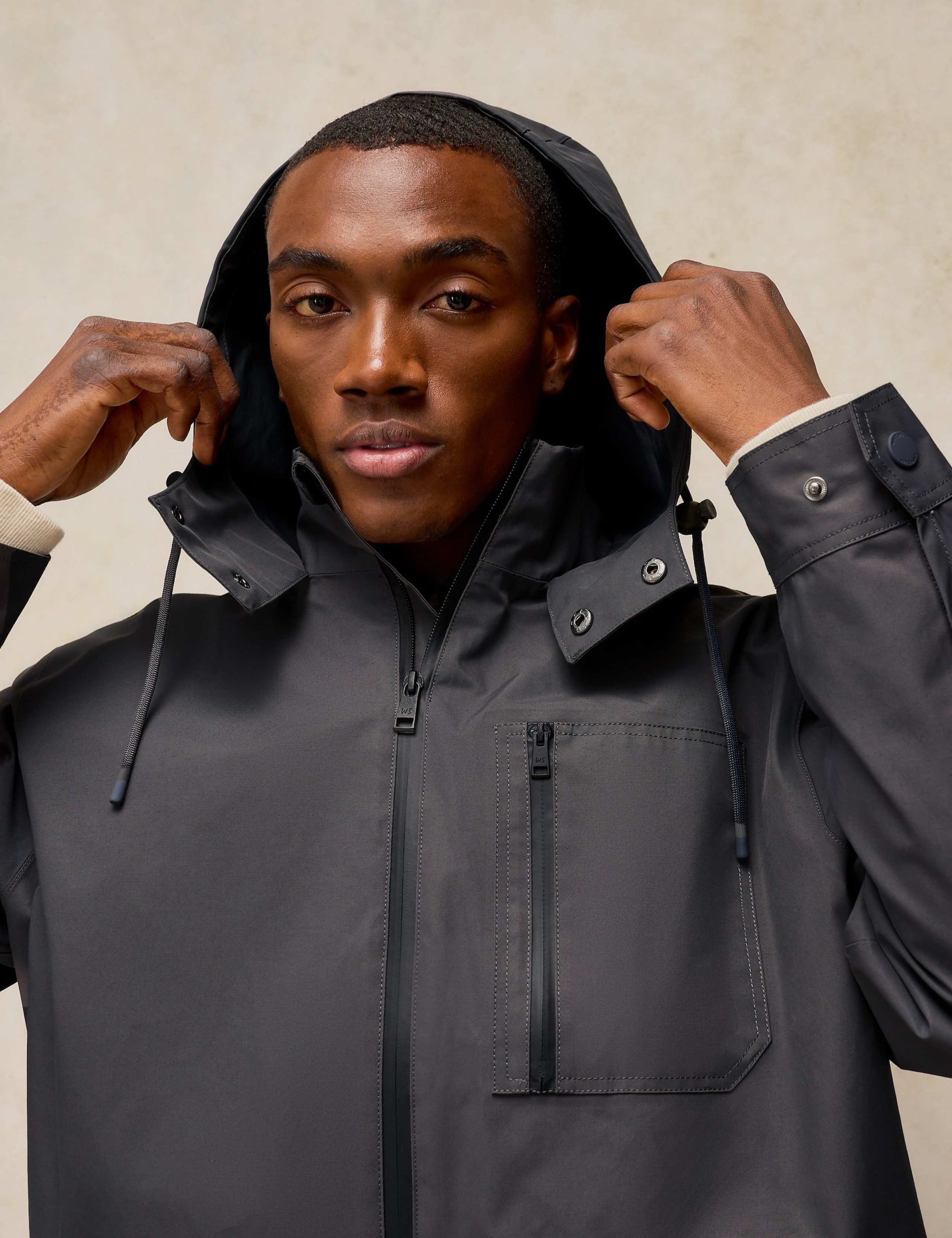 Cotton Rich Zip Up Waterproof Hooded Jacket 6 of 7