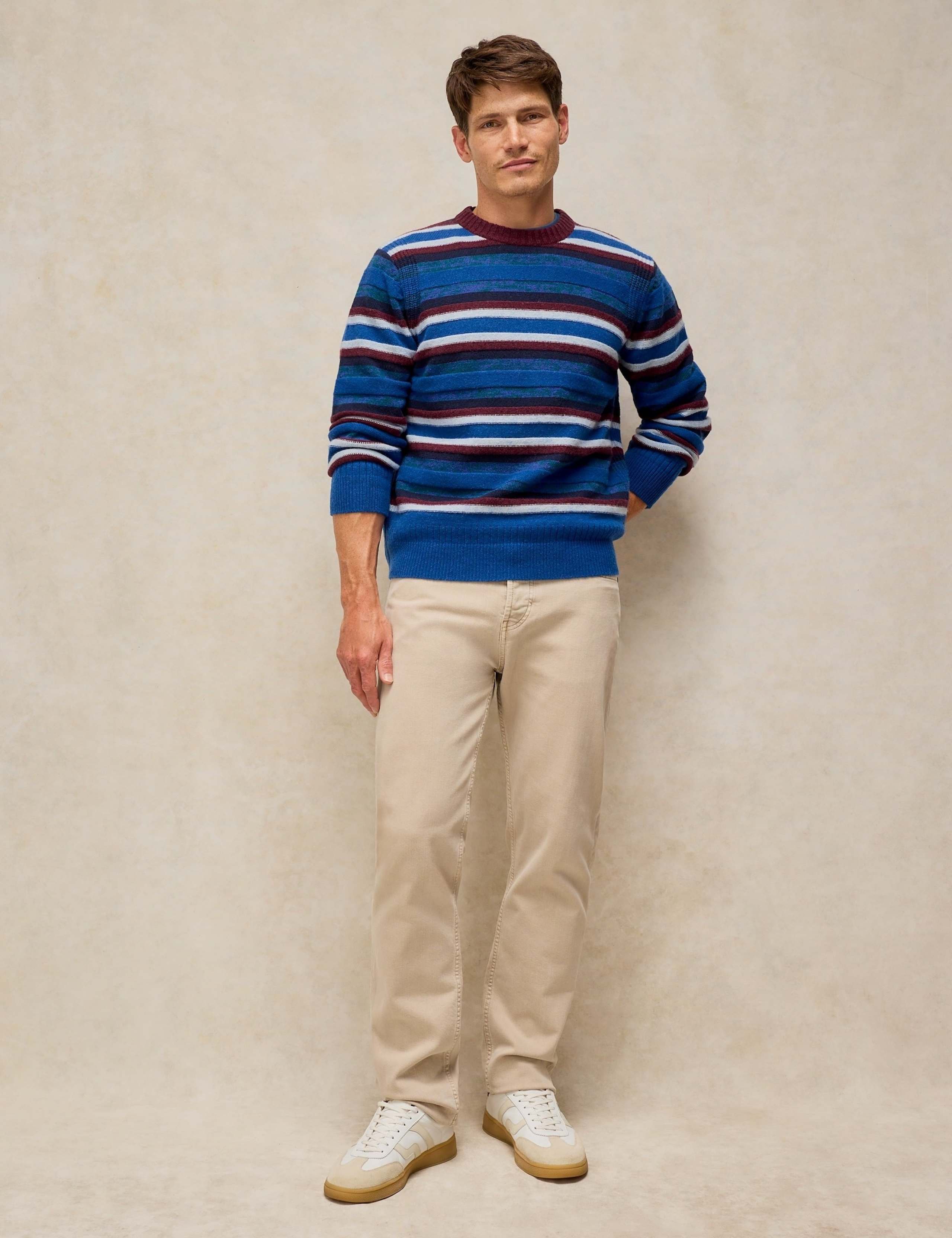 Lambswool Rich Striped Crew Neck Jumper 3 of 6