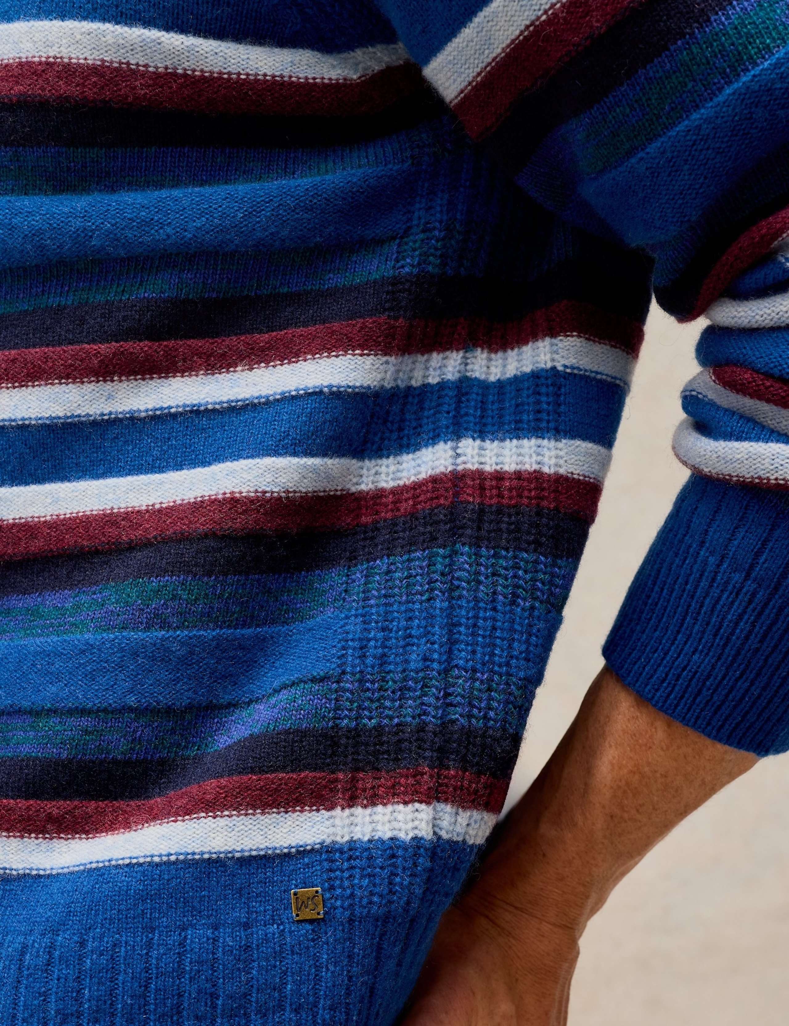 Lambswool Rich Striped Crew Neck Jumper 5 of 6