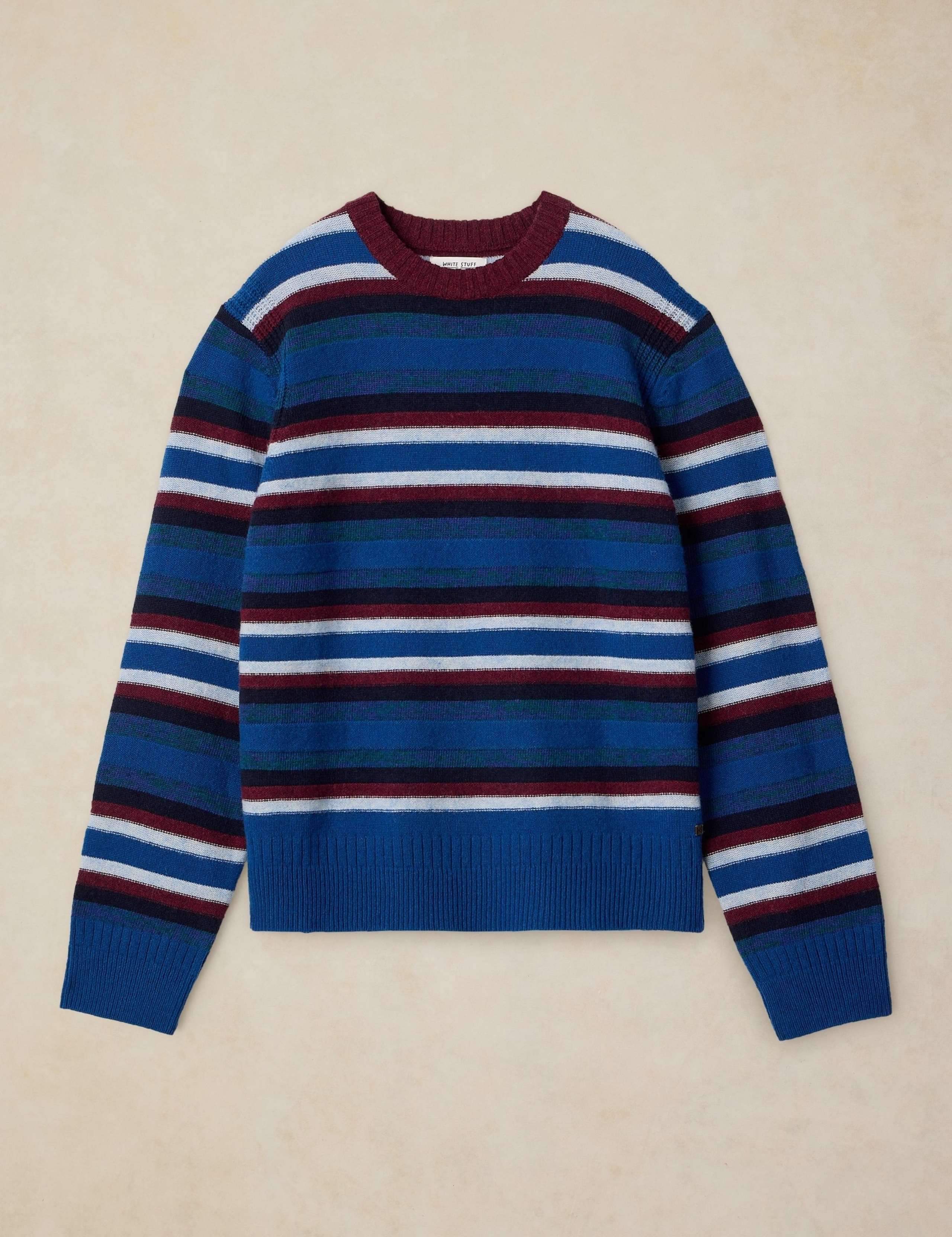 Lambswool Rich Striped Crew Neck Jumper 2 of 6