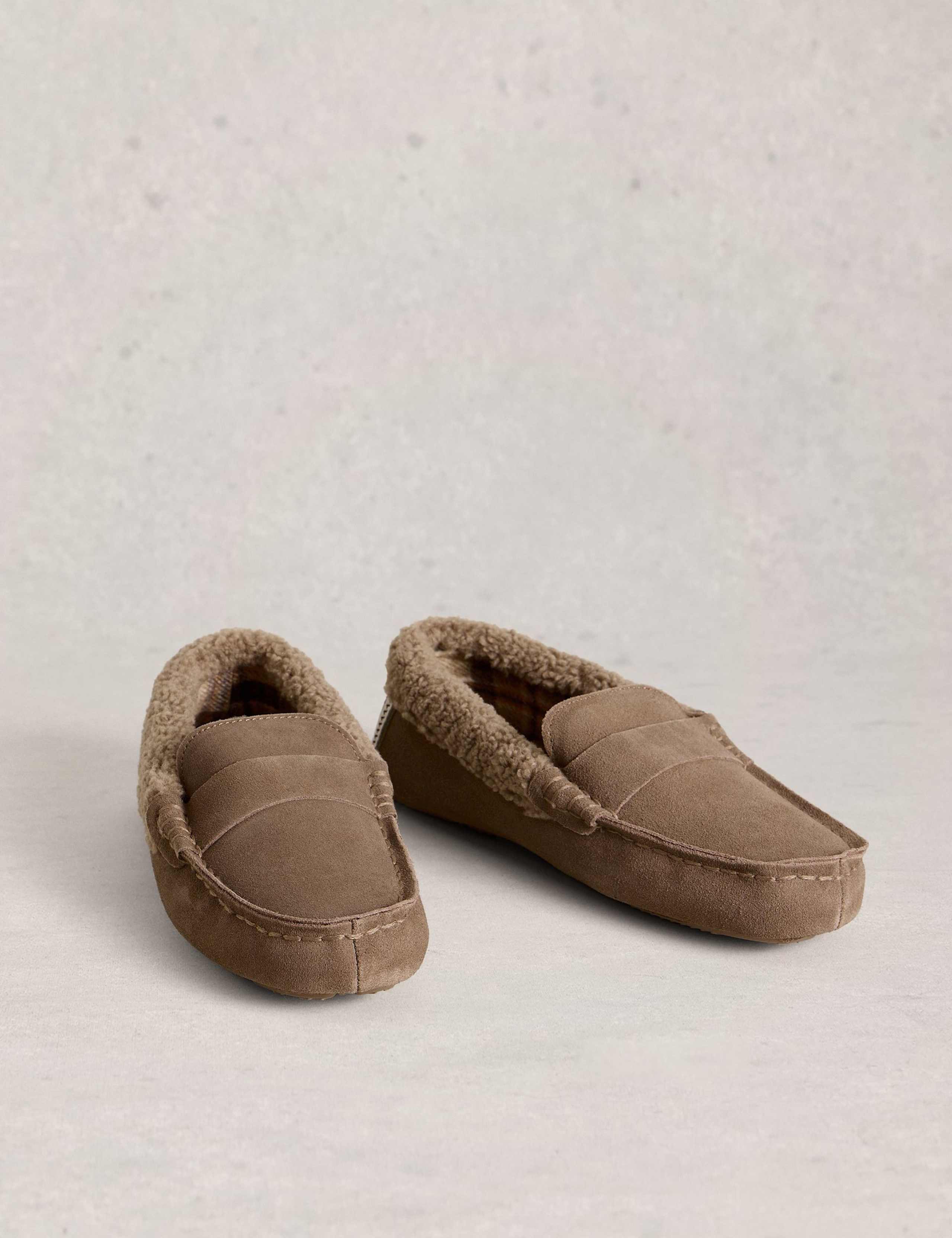 Suede Moccasin Slippers 2 of 4