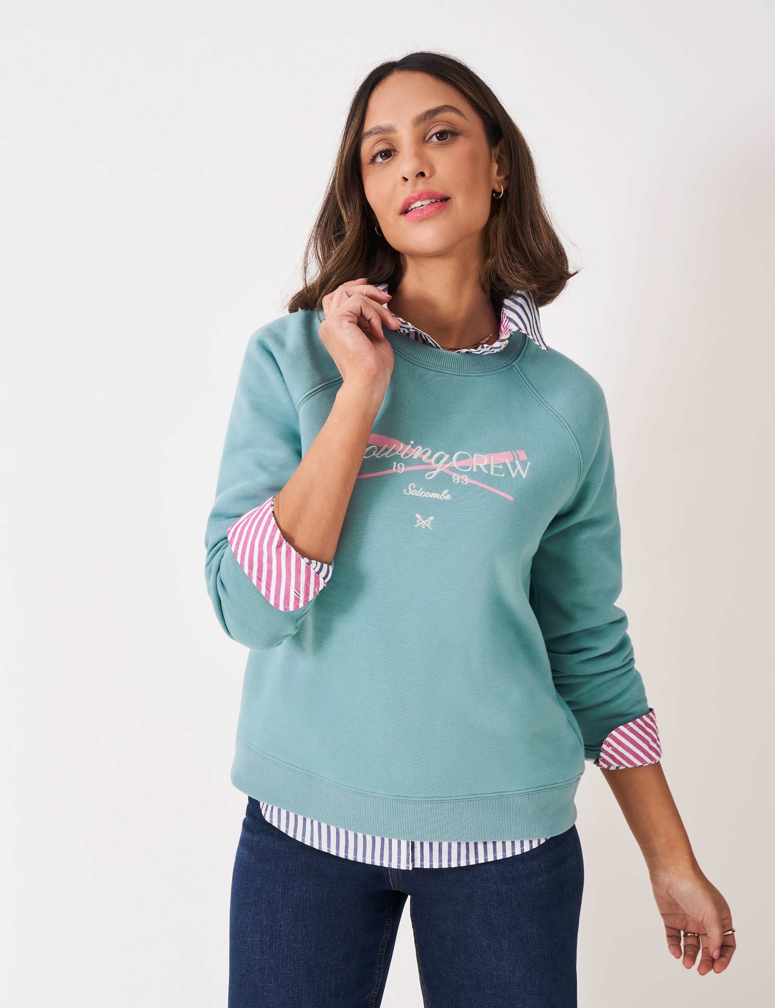 Cotton Rich Logo Graphic Sweatshirt 3 of 5