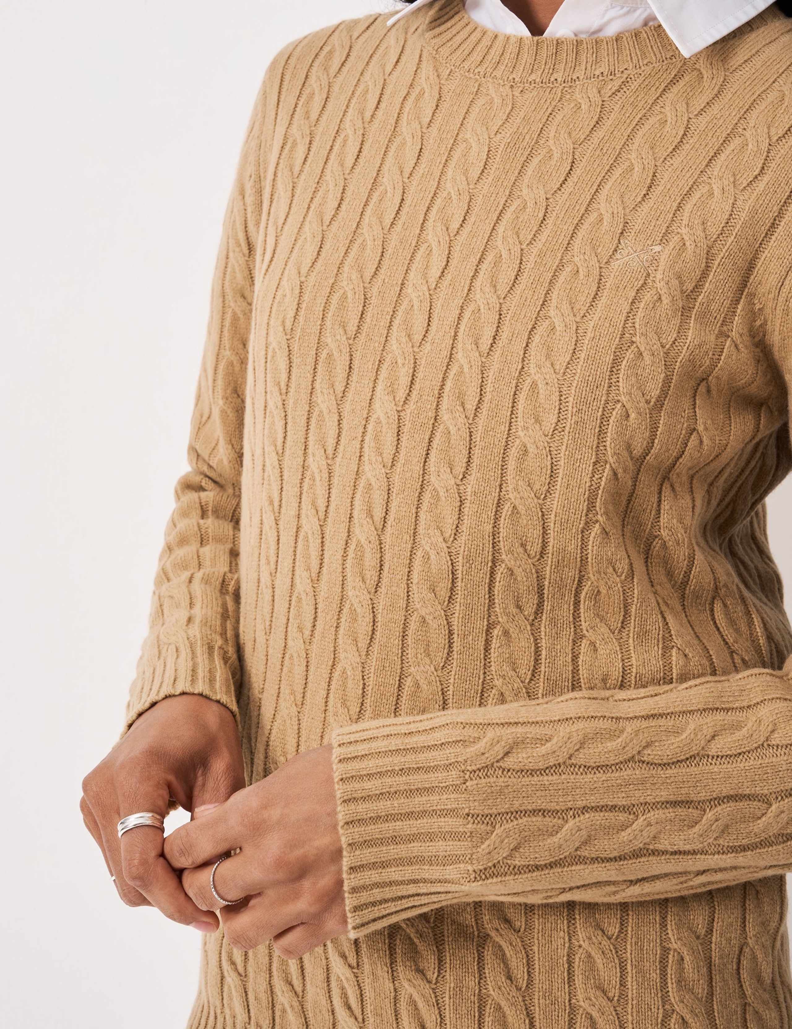Merino Wool Rich Cable Knit Jumper 5 of 5