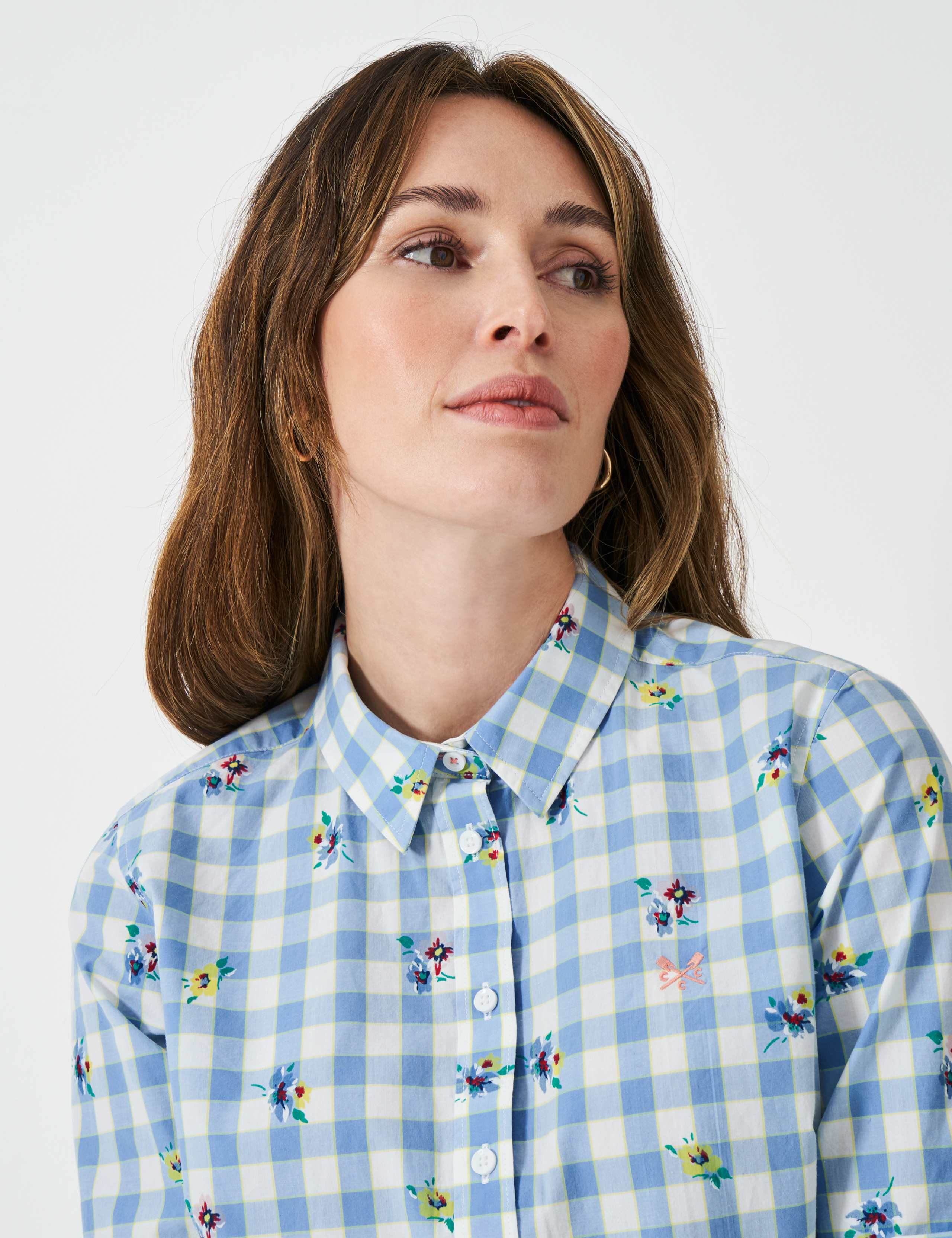 Pure Cotton Floral Button Through Shirt 5 of 5