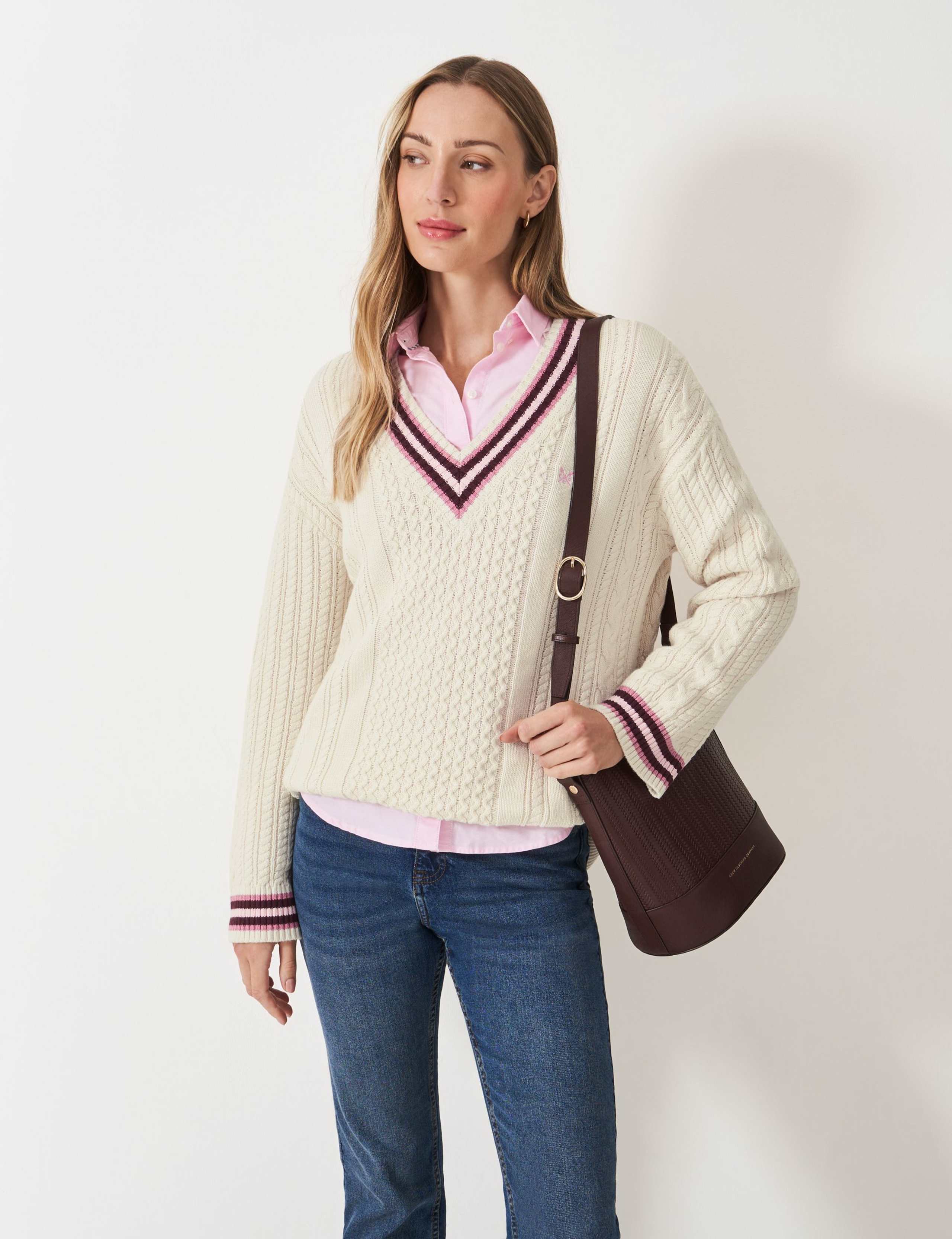 Pure Cotton Oversized Cricket Jumper 1 of 4