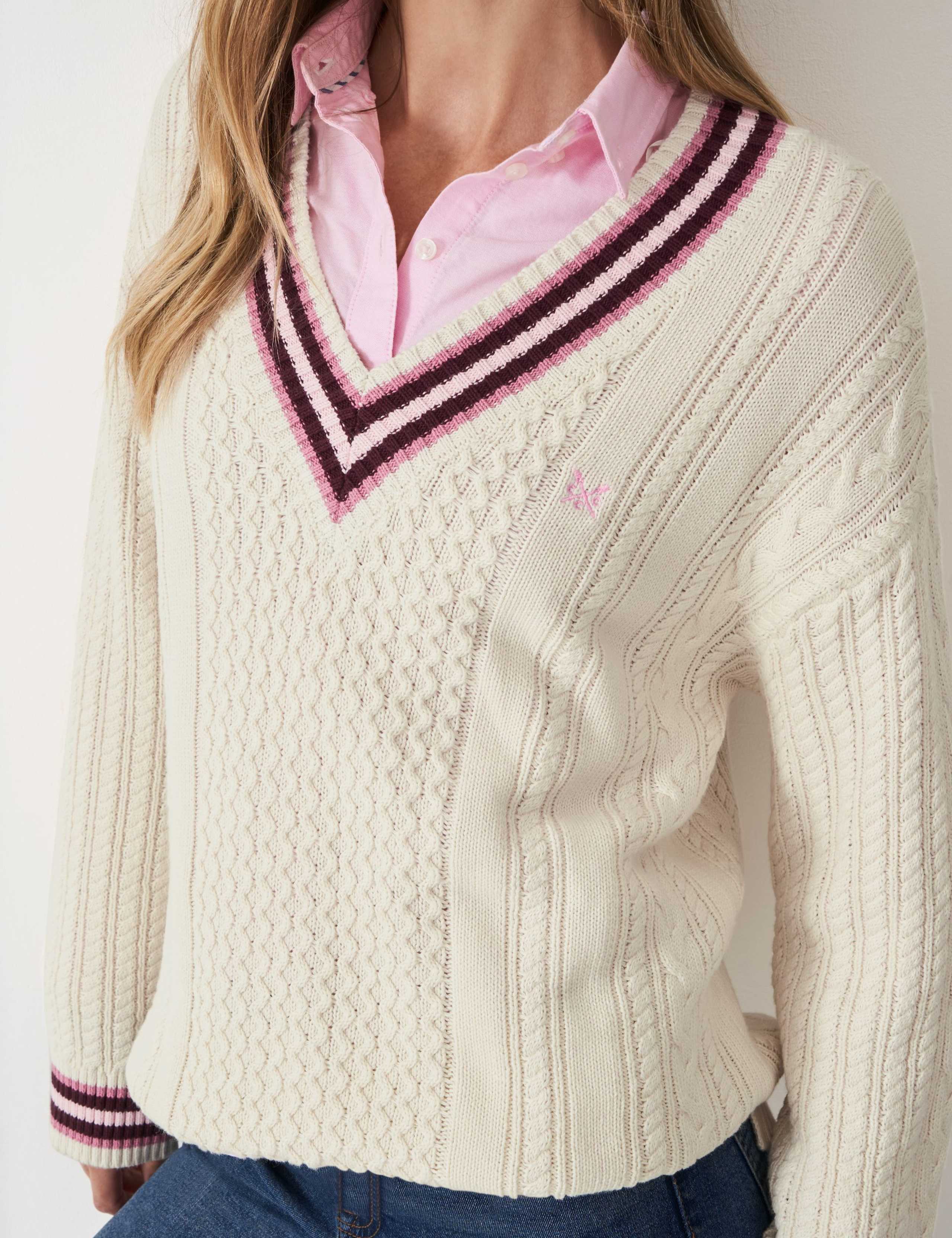 Pure Cotton Oversized Cricket Jumper 4 of 4