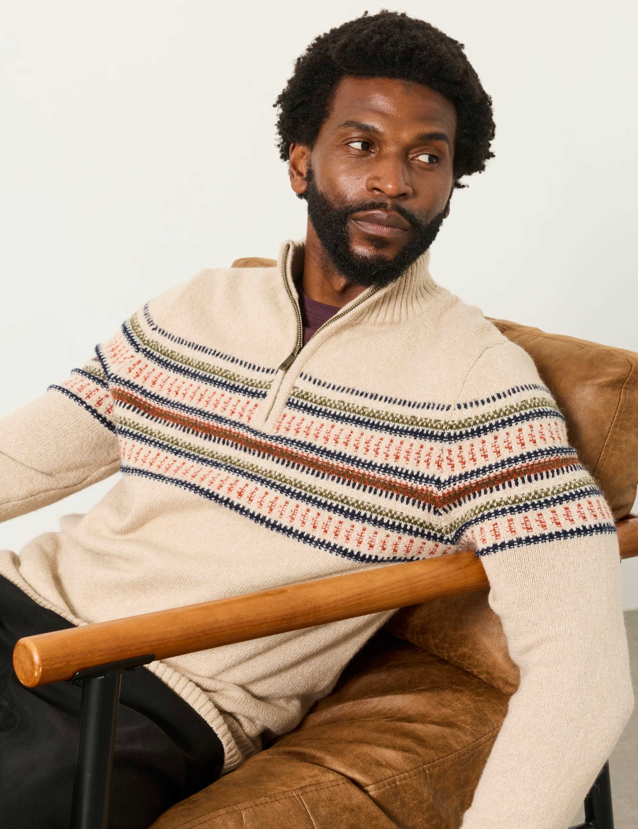 Cotton Rich Half Zip Jumper 4 of 6