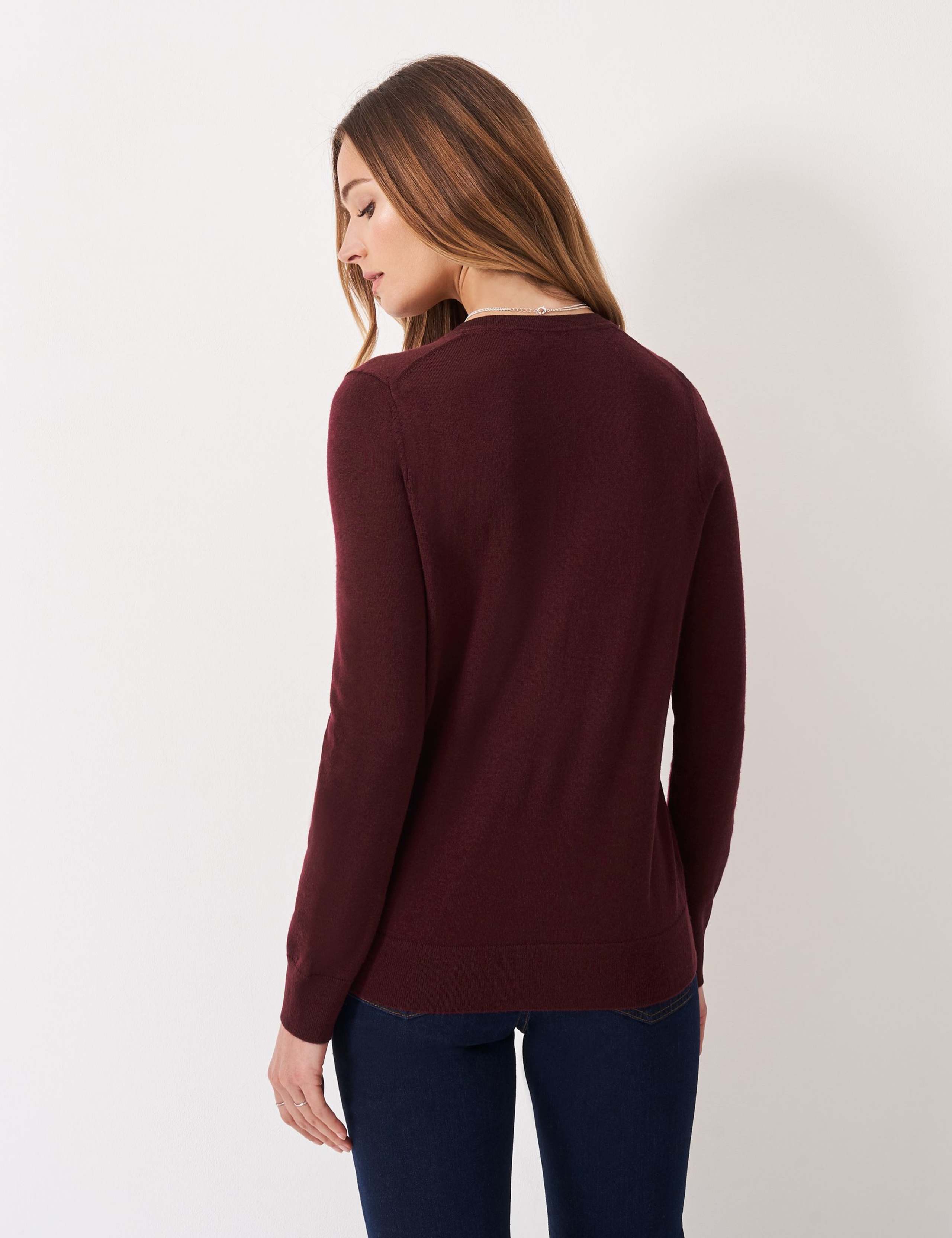 Pure Merino Wool Crew Knit Cardigan 4 of 5