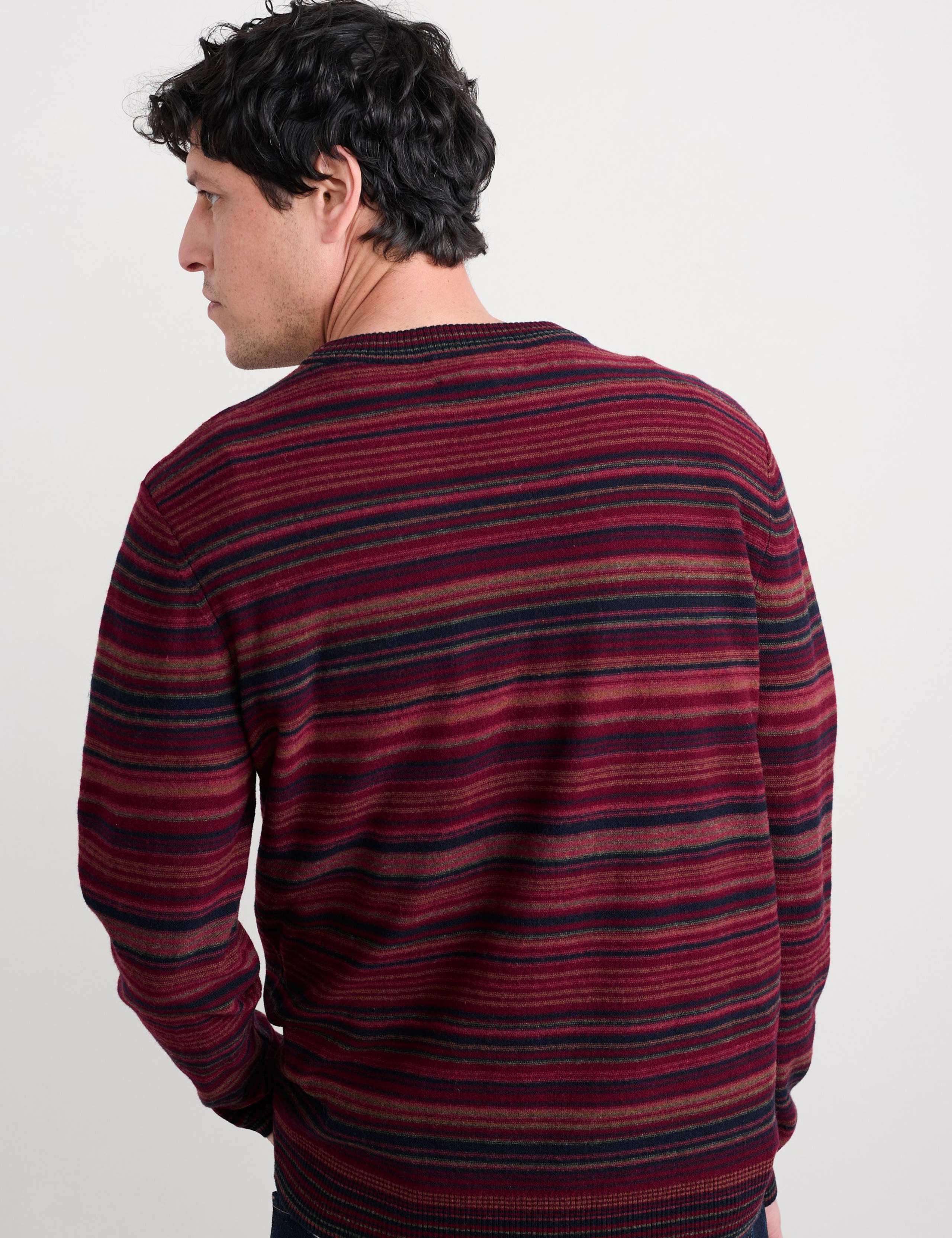 Wool Rich Crew Neck Ribbed Jumper 3 of 5