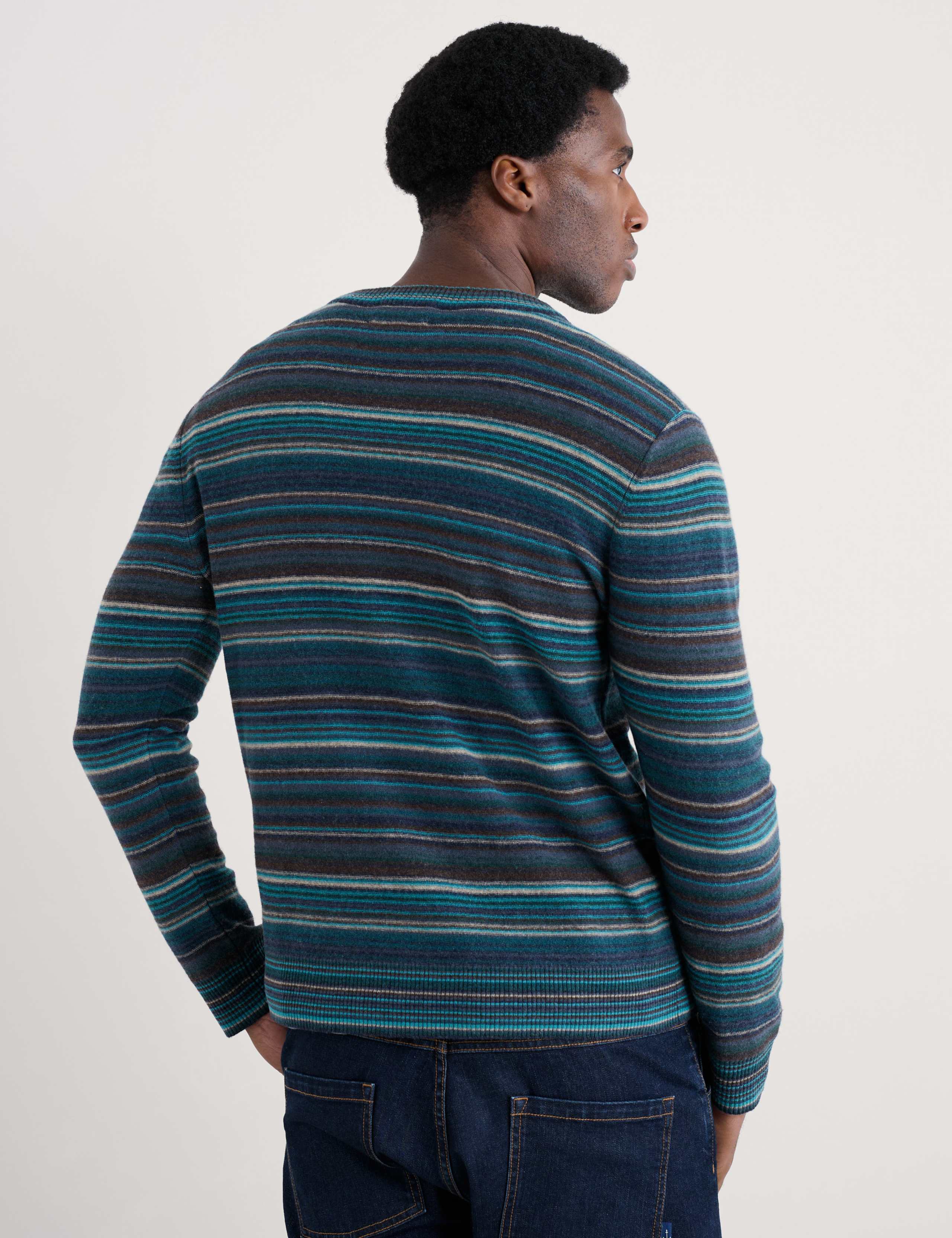 Lambswool Rich Crew Neck Ribbed Jumper 4 of 4