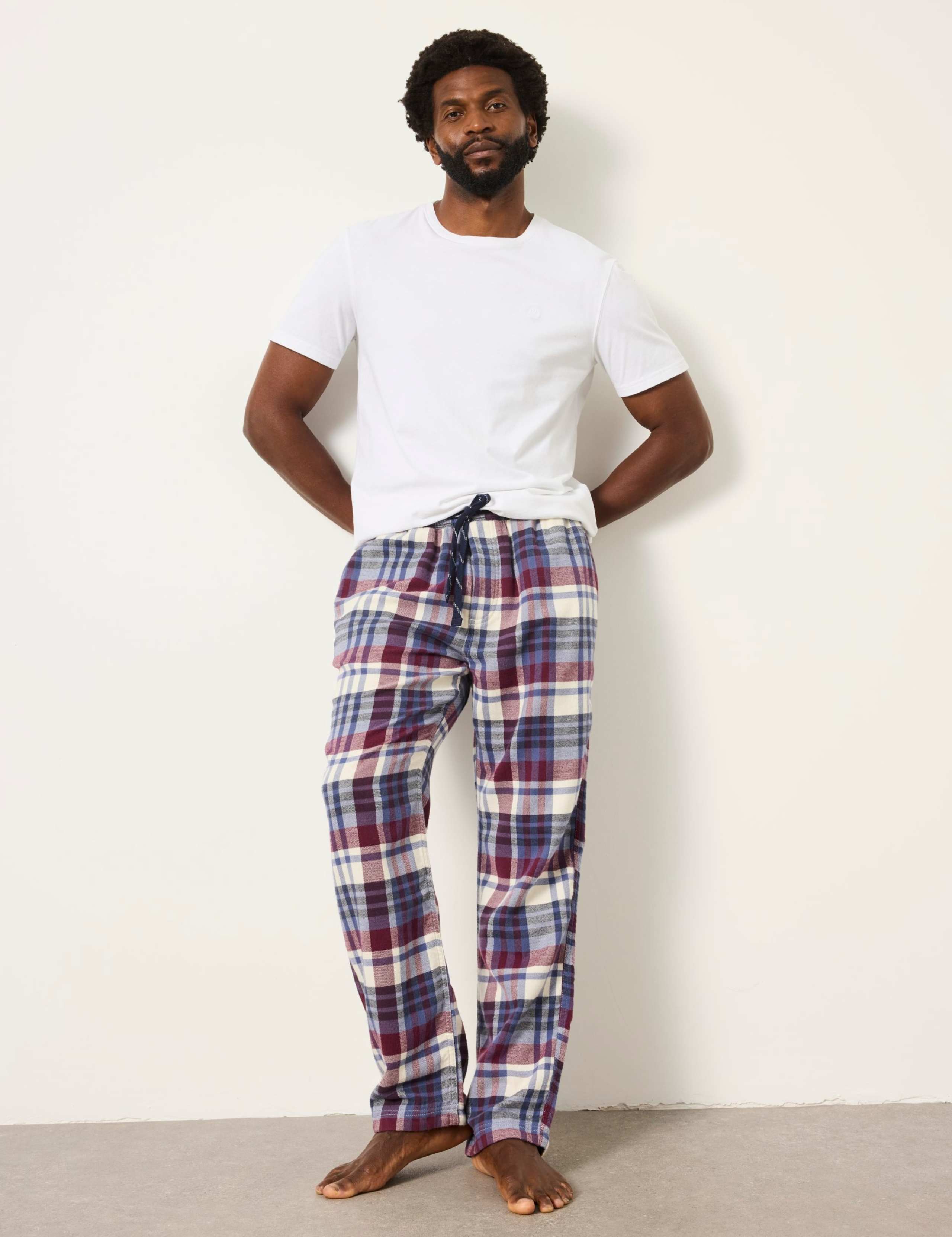 Pure Cotton Checked Pyjama Bottoms 5 of 7