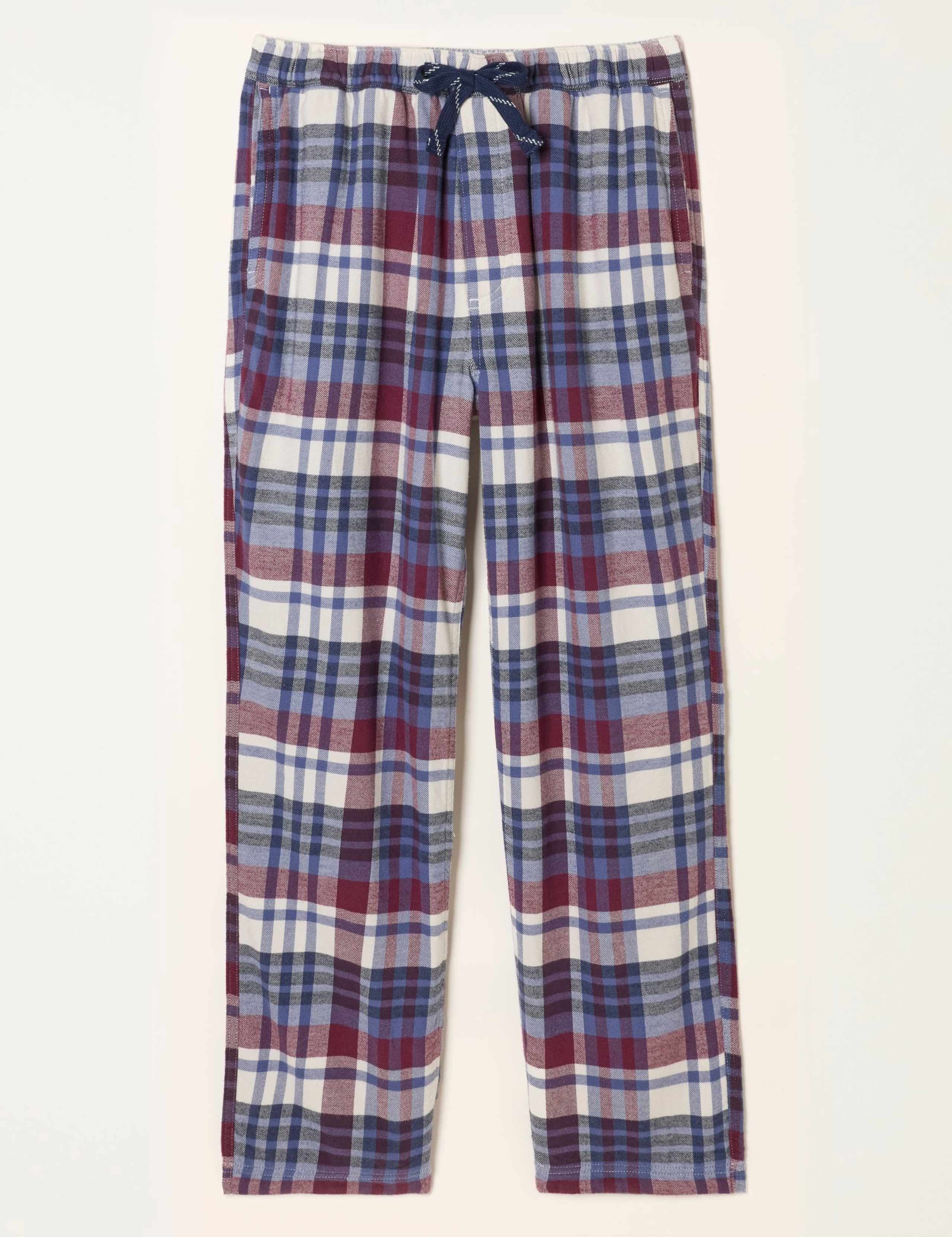 Pure Cotton Checked Pyjama Bottoms 2 of 7
