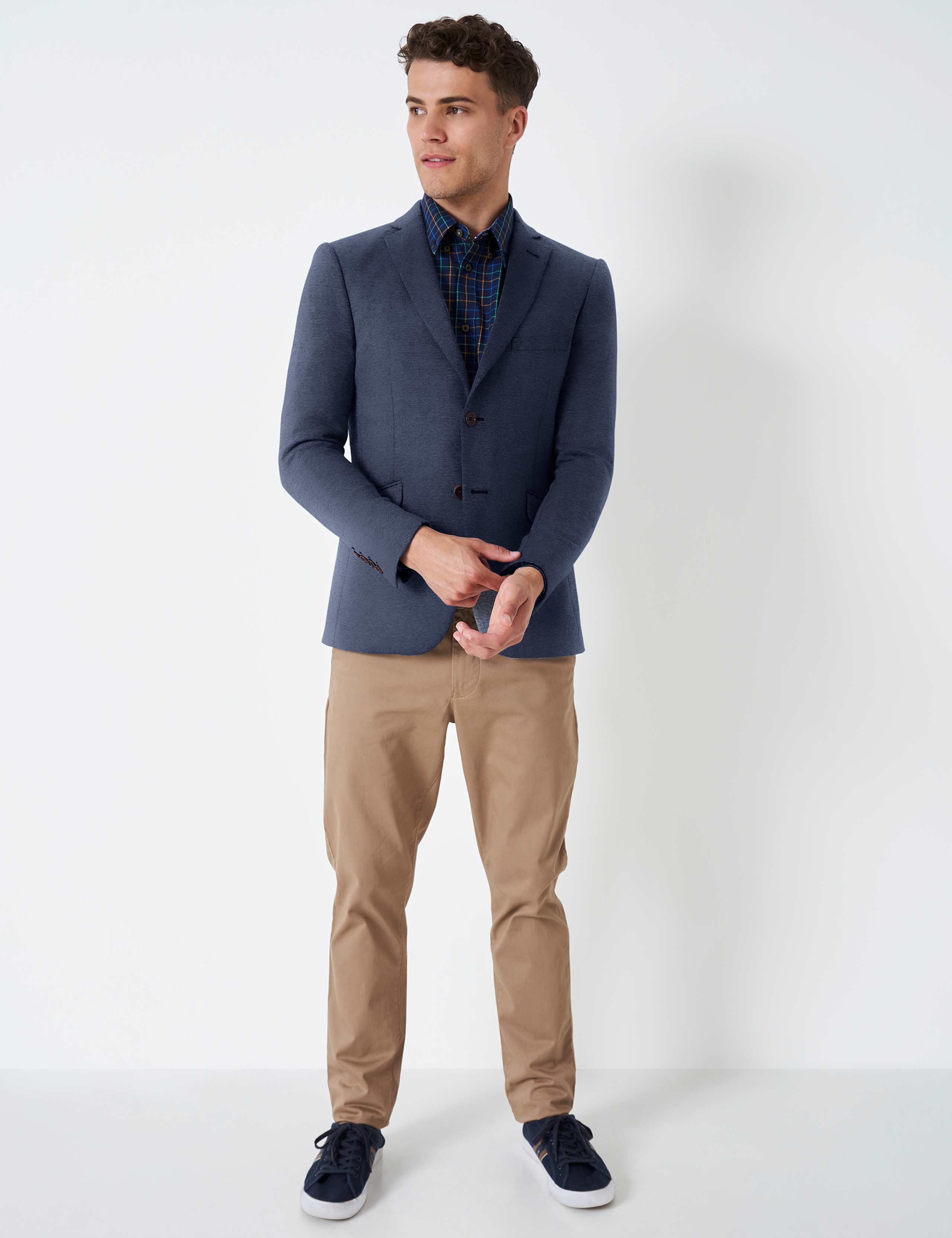 Cotton Rich Jersey Textured Blazer 3 of 5