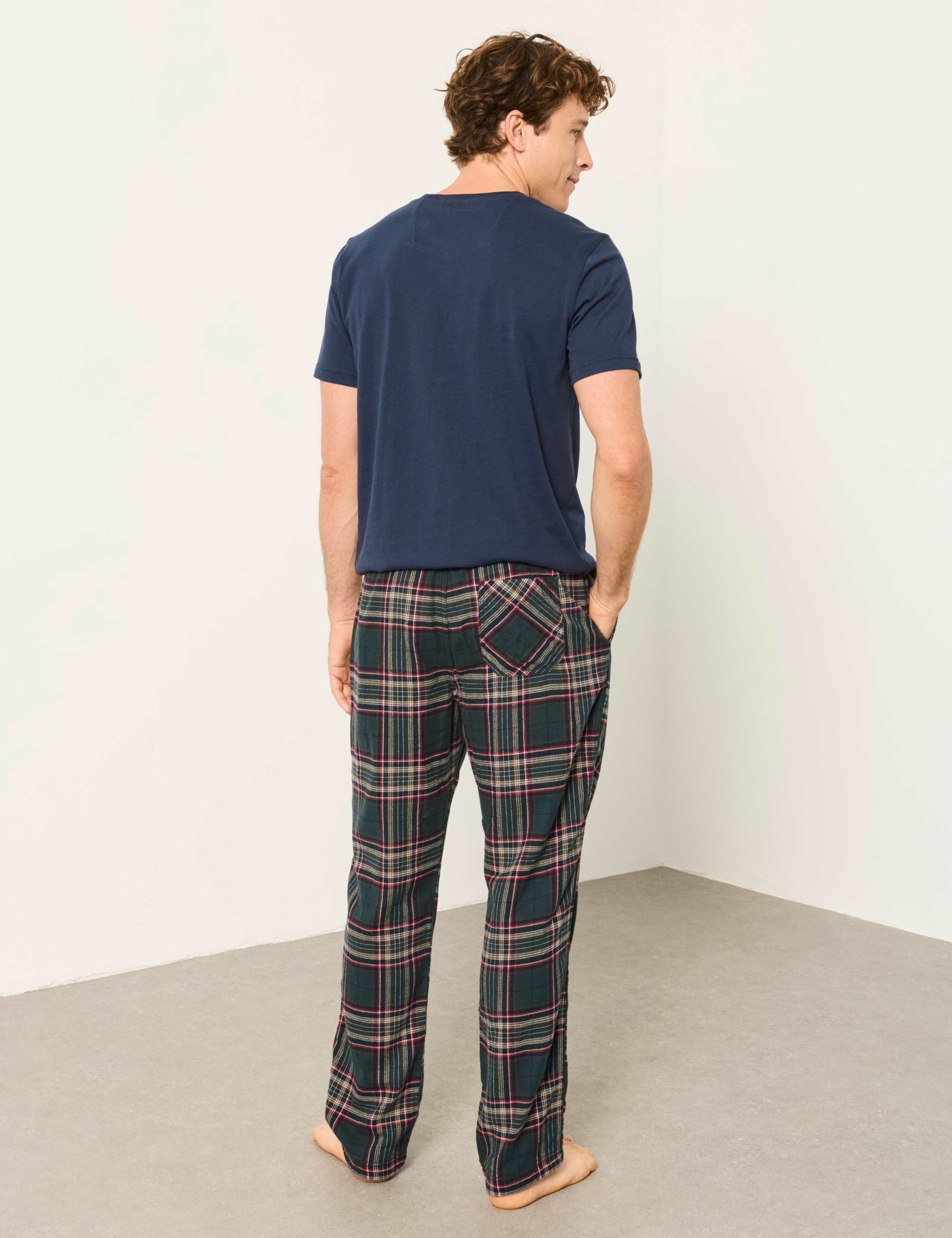 Pure Cotton Checked Pyjama Set 5 of 7