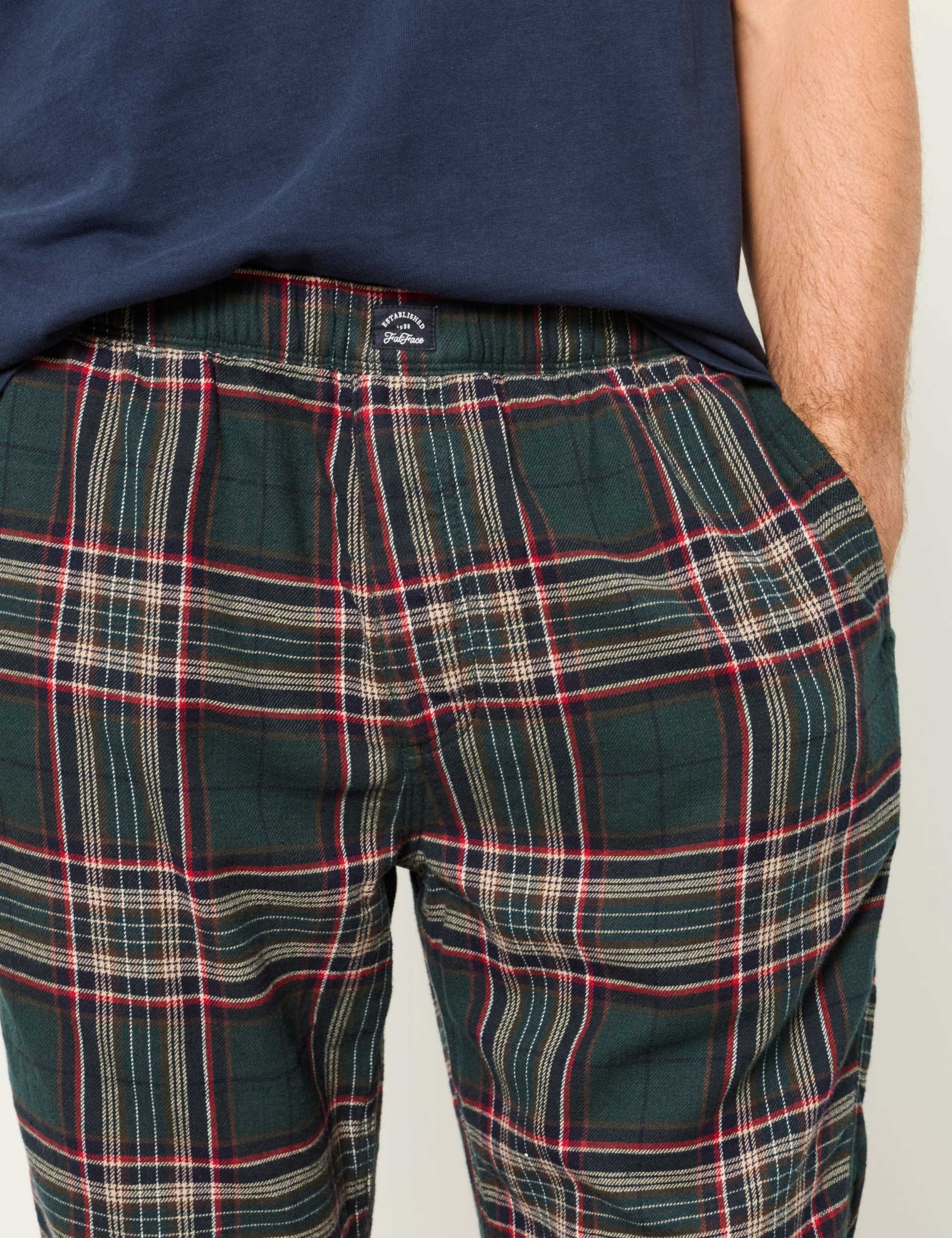 Pure Cotton Checked Pyjama Set 7 of 7