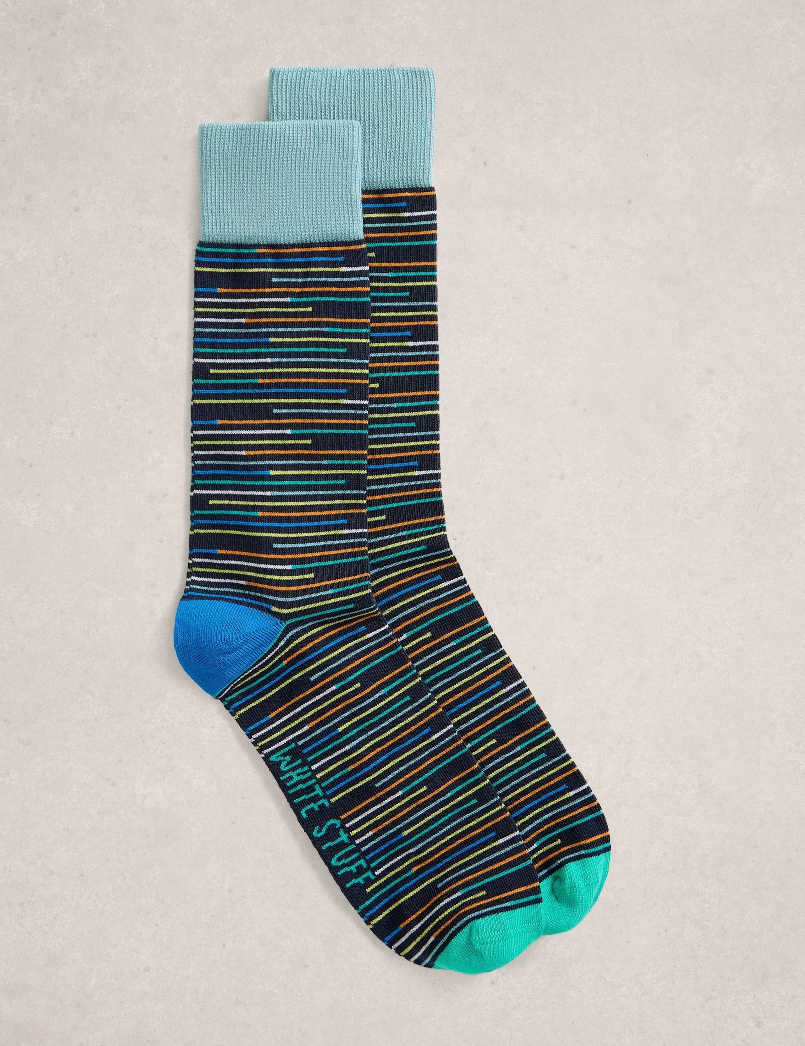 Striped Cotton Rich Socks 1 of 2
