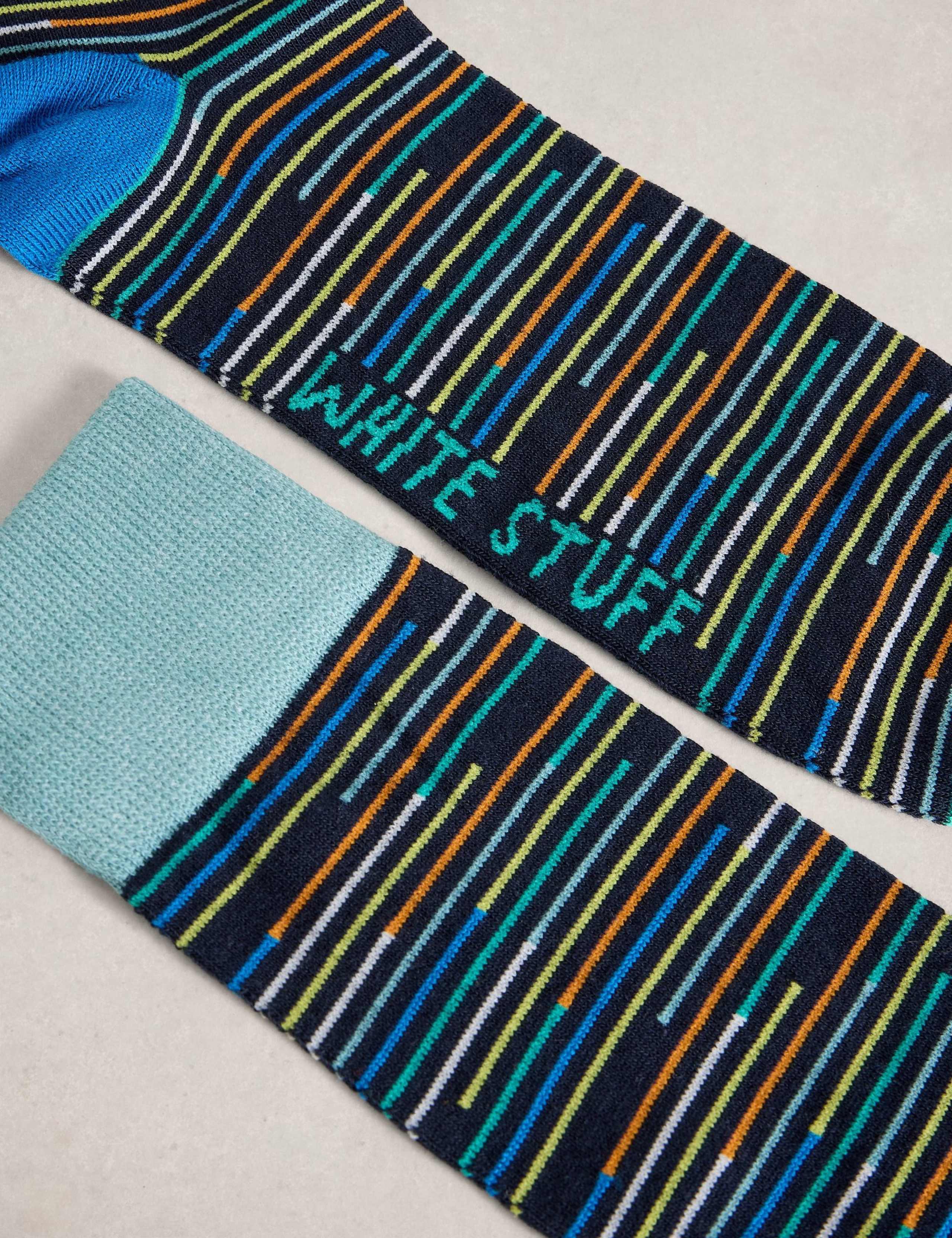 Striped Cotton Rich Socks 2 of 2