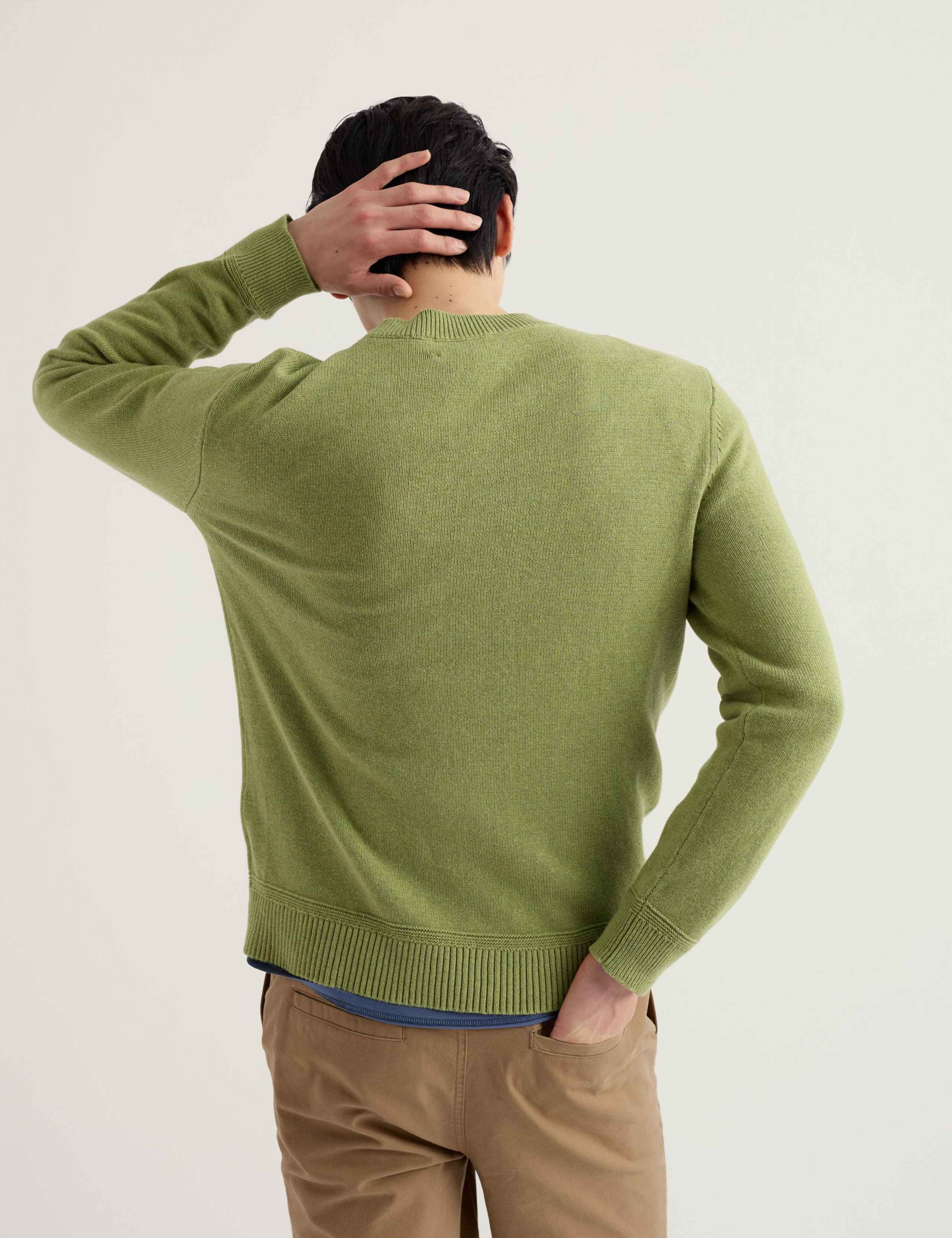 Pure Cotton Crew Neck Jumper 4 of 5