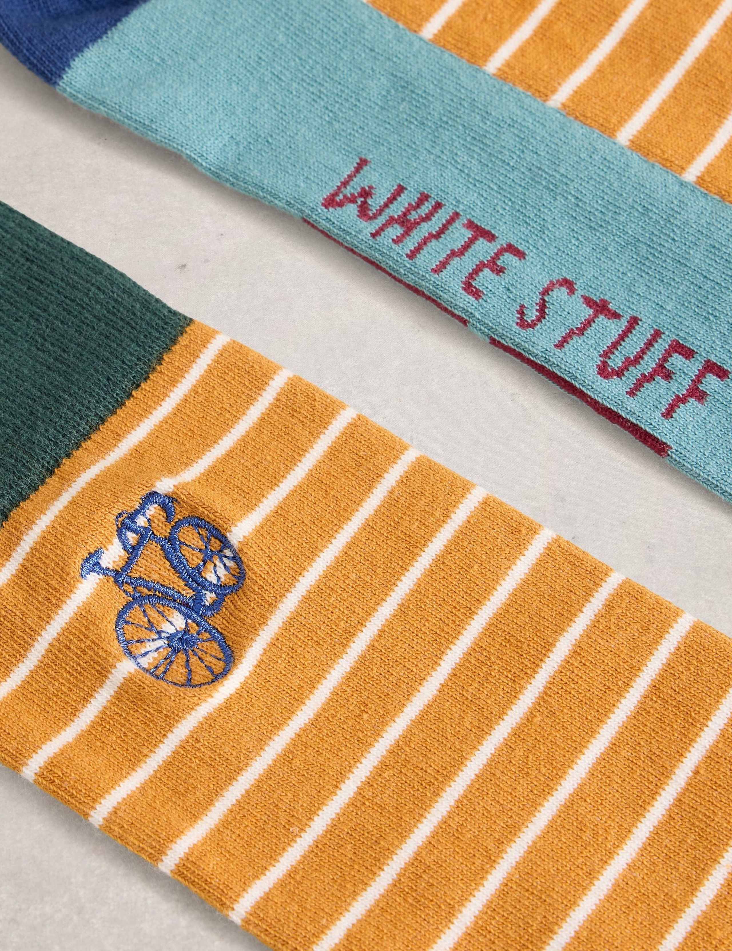 Striped Cotton Rich Socks 2 of 2