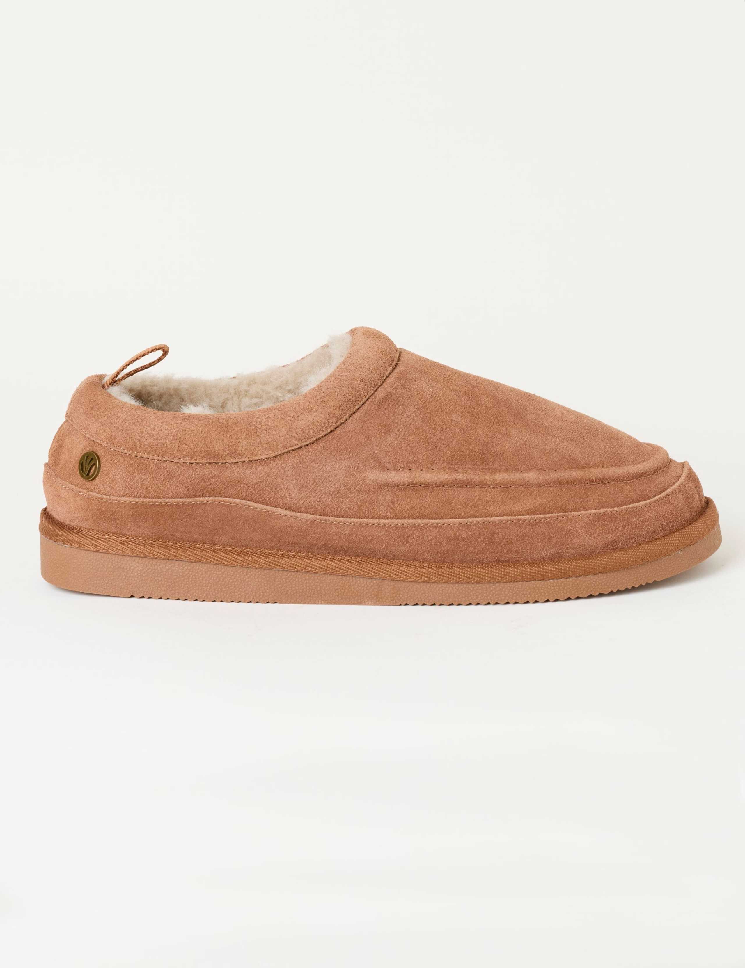Suede Fleece Lined Mule Slippers 1 of 3