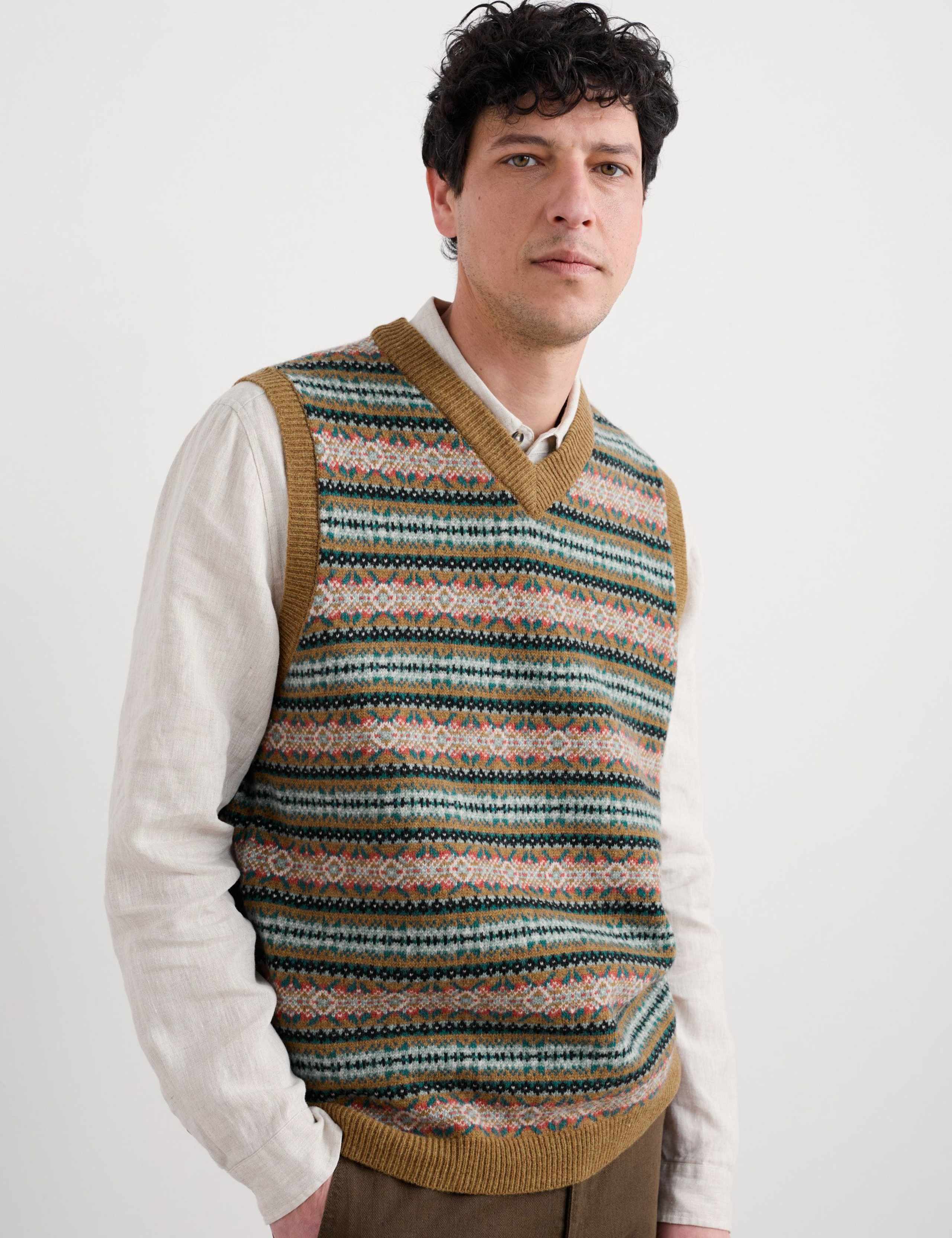 Wool Rich Fair Isle Knitted Vest 3 of 5