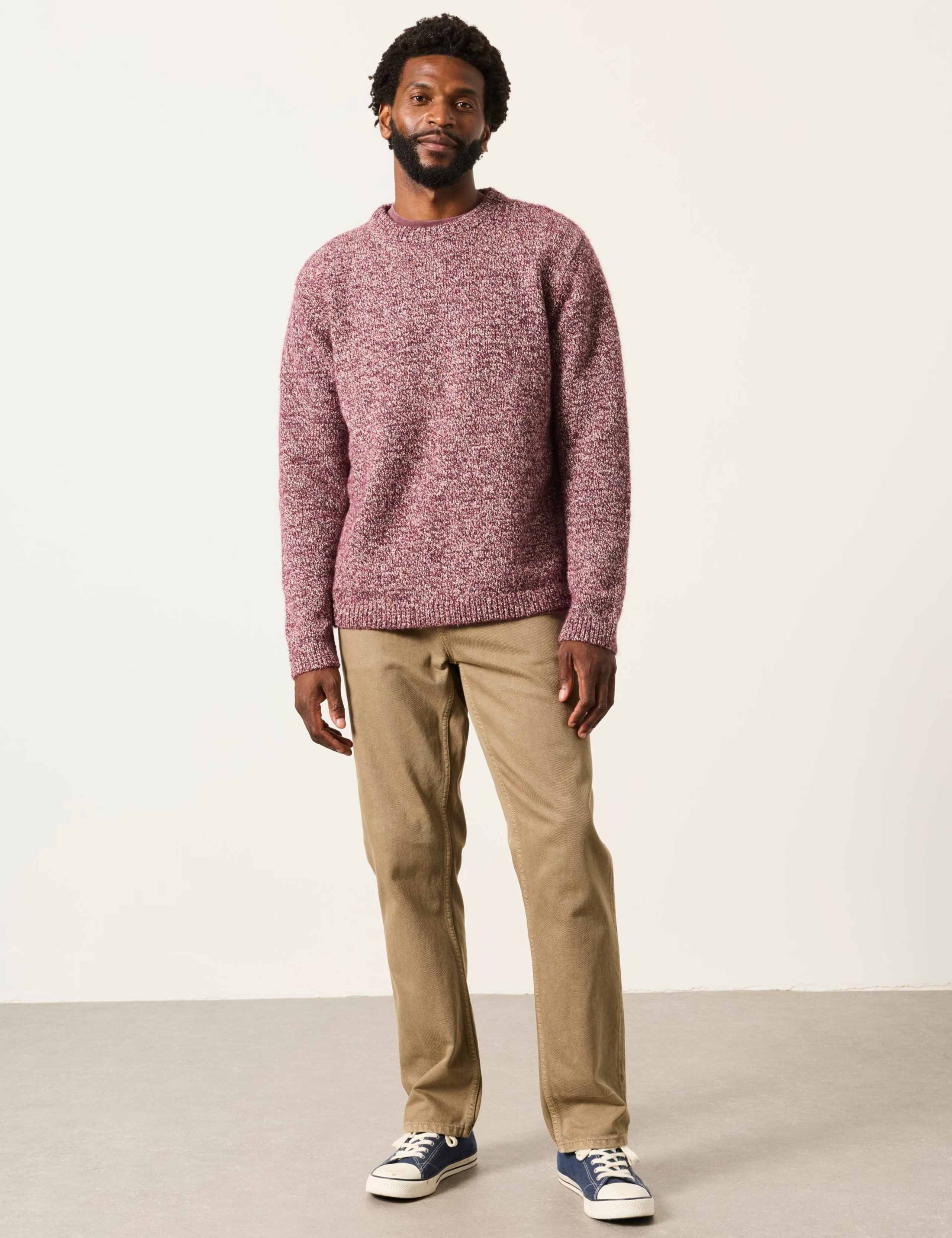 Cotton Rich Textured Crew Neck Jumper 3 of 7