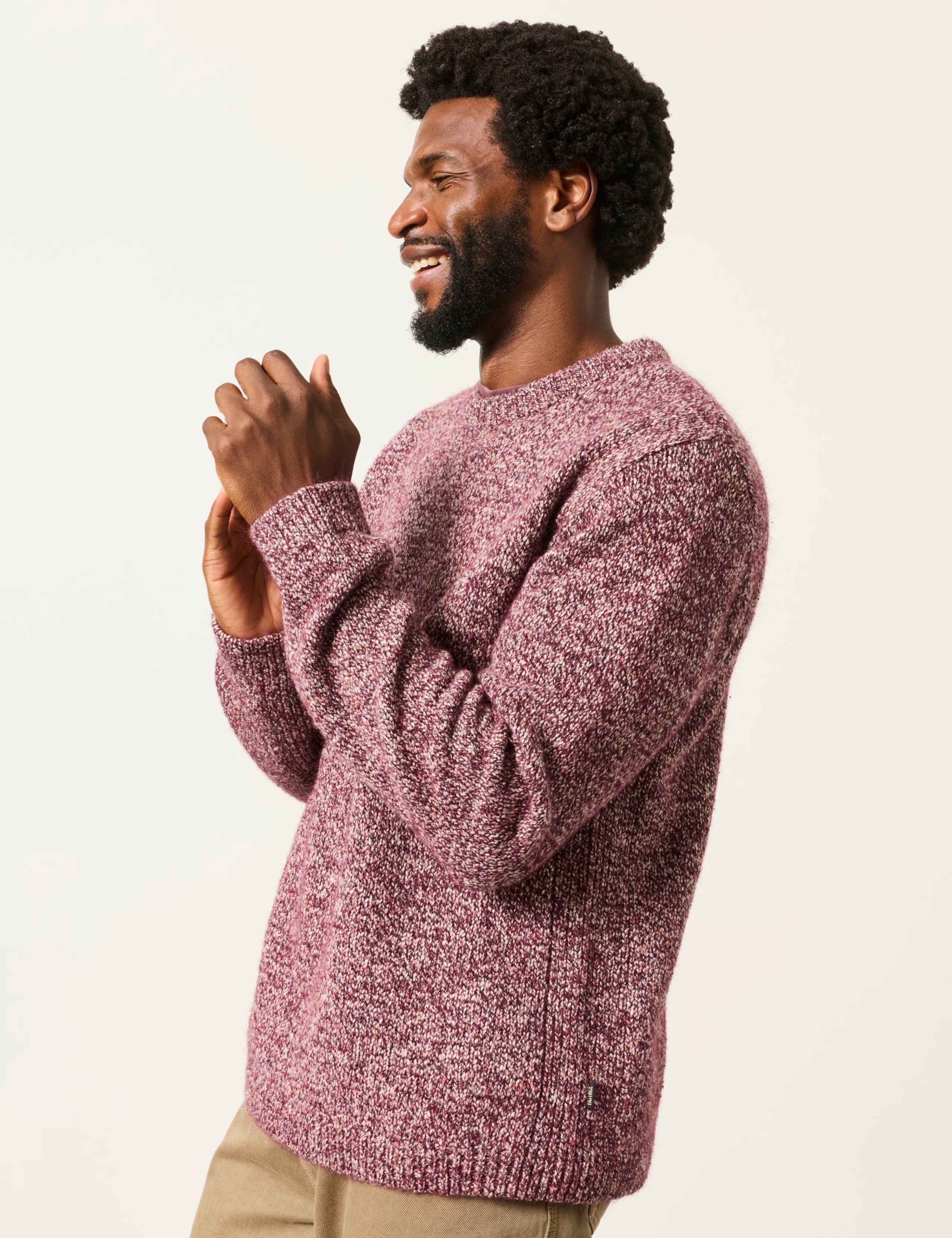 Cotton Rich Textured Crew Neck Jumper 4 of 7
