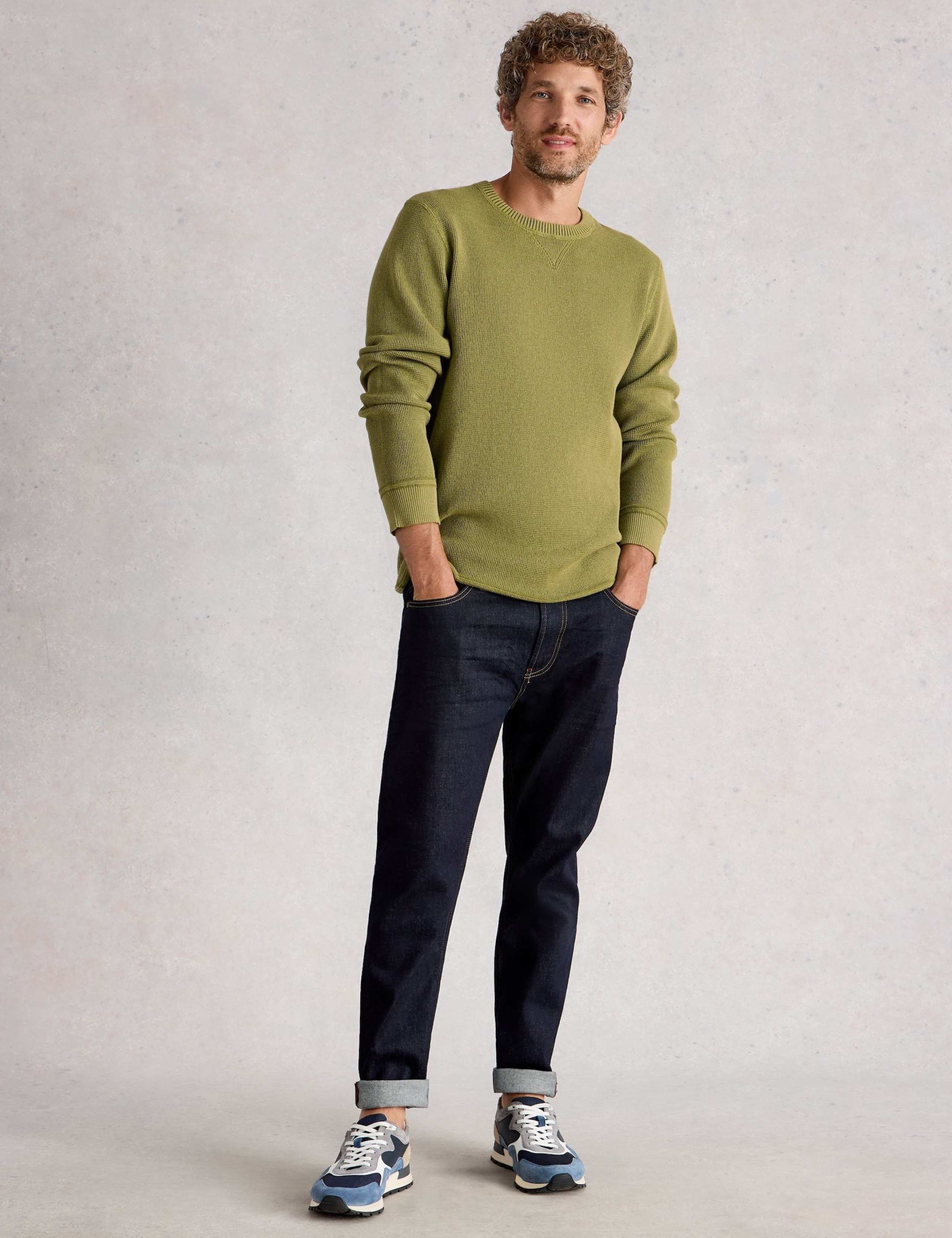 Pure Cotton Crew Neck Jumper 3 of 6