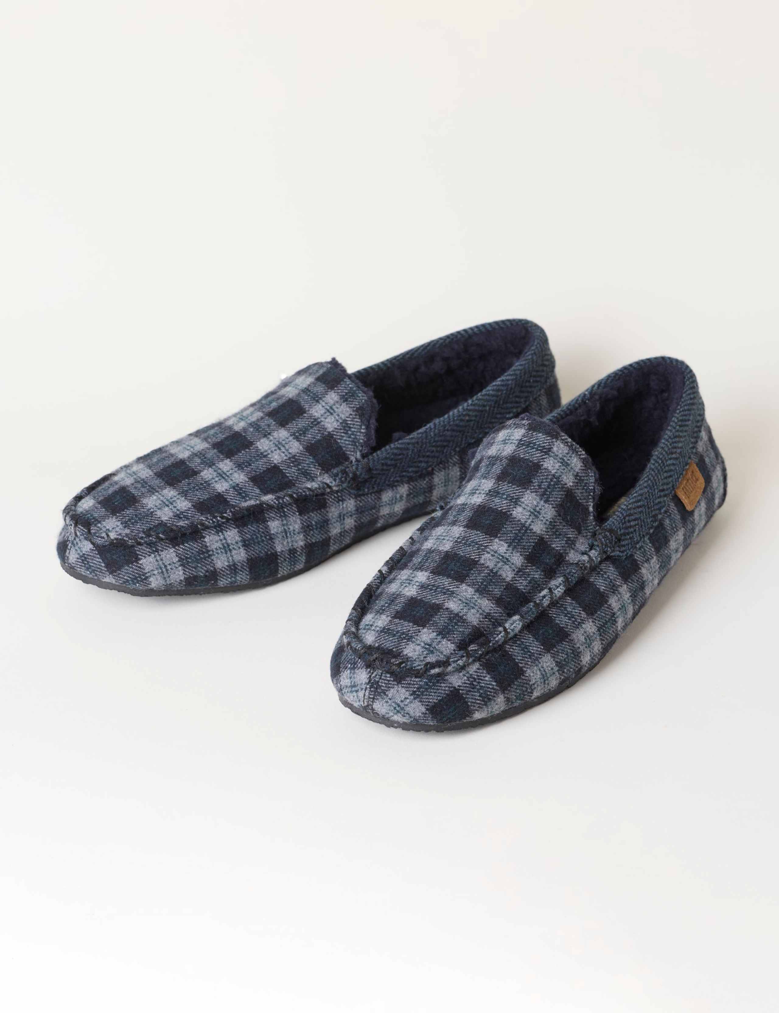 Checked Moccasin Slippers 2 of 3