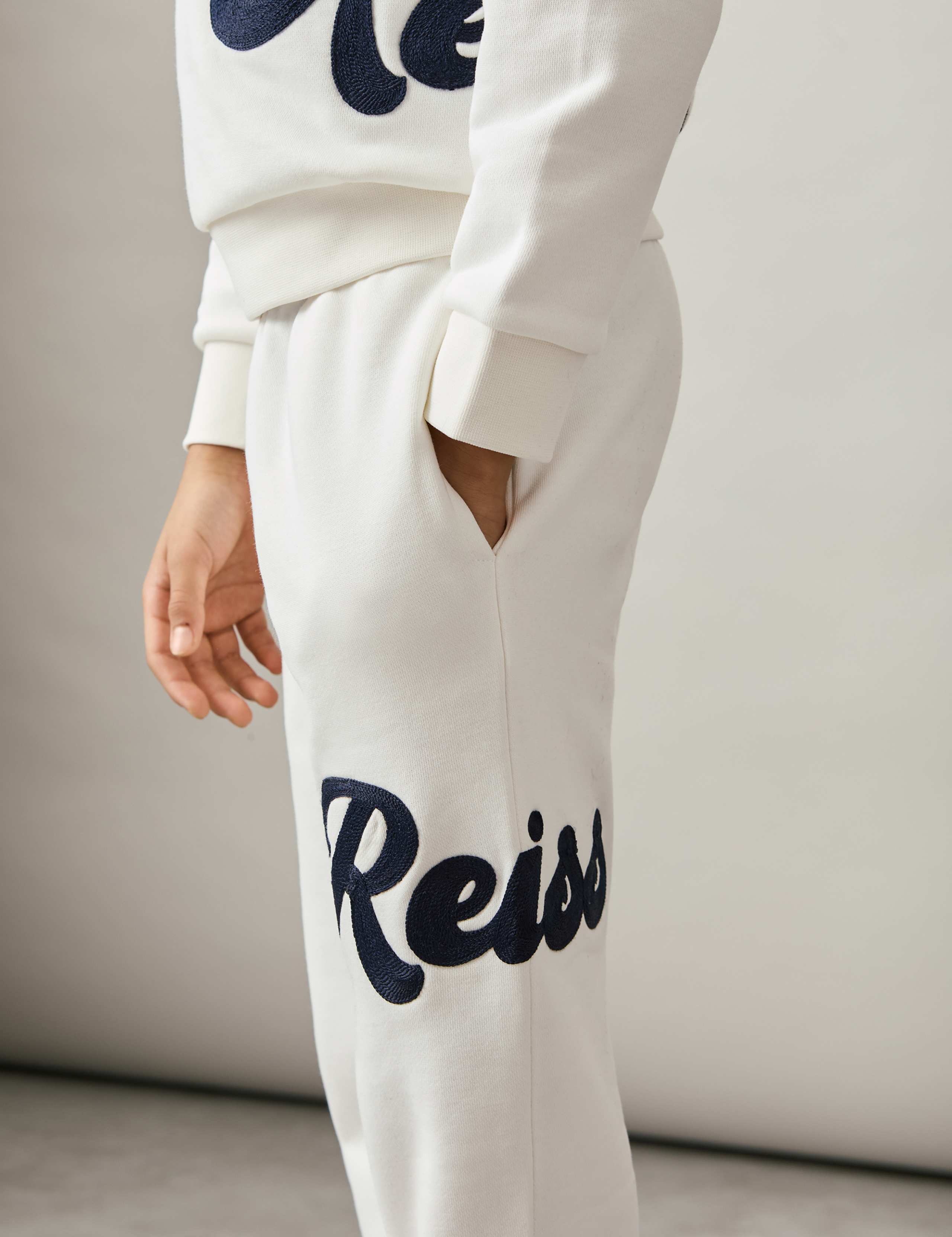 Cotton Rich Embroidered Logo Joggers (3-14 Yrs) 3 of 5