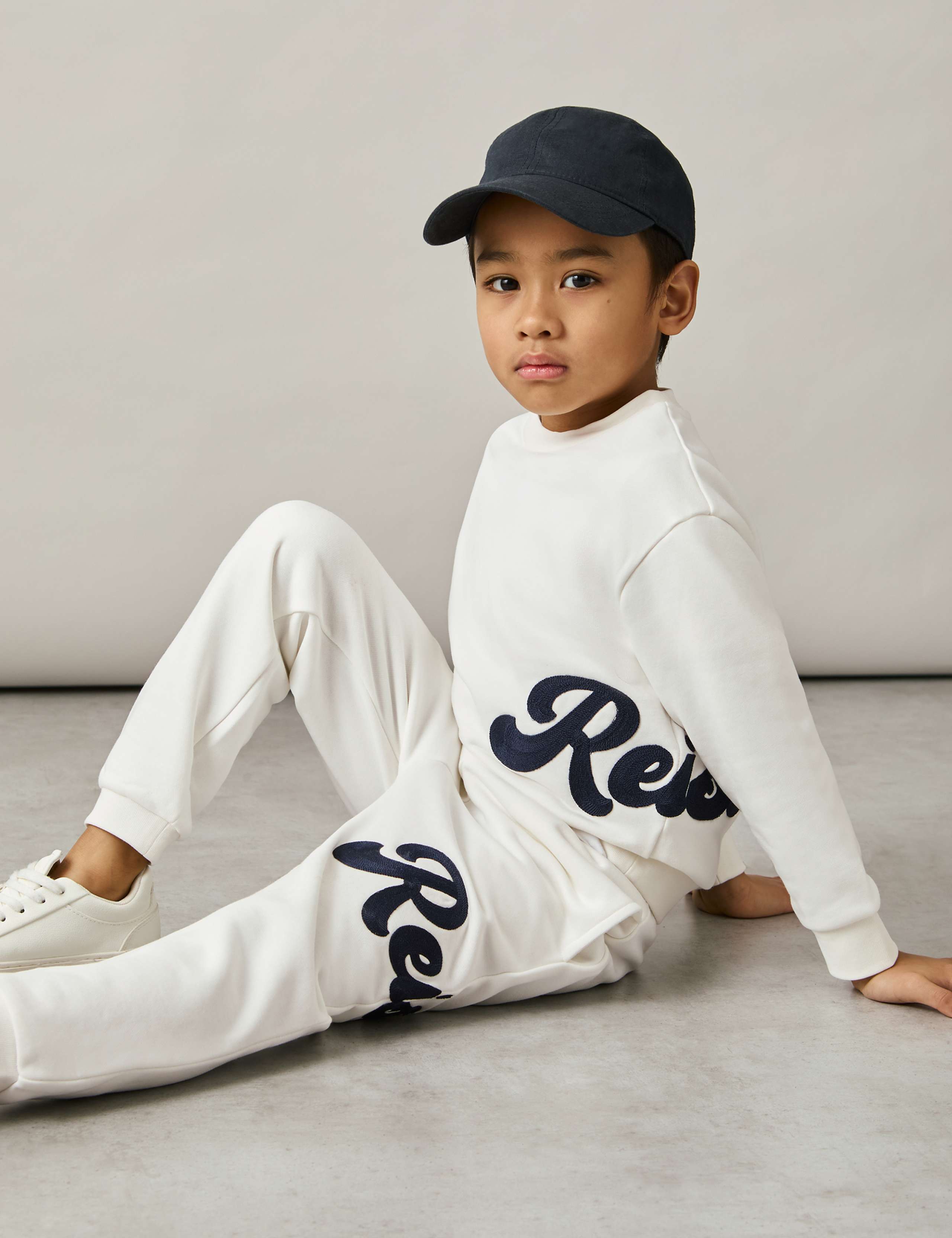 Cotton Rich Embroidered Logo Joggers (3-14 Yrs) 4 of 5