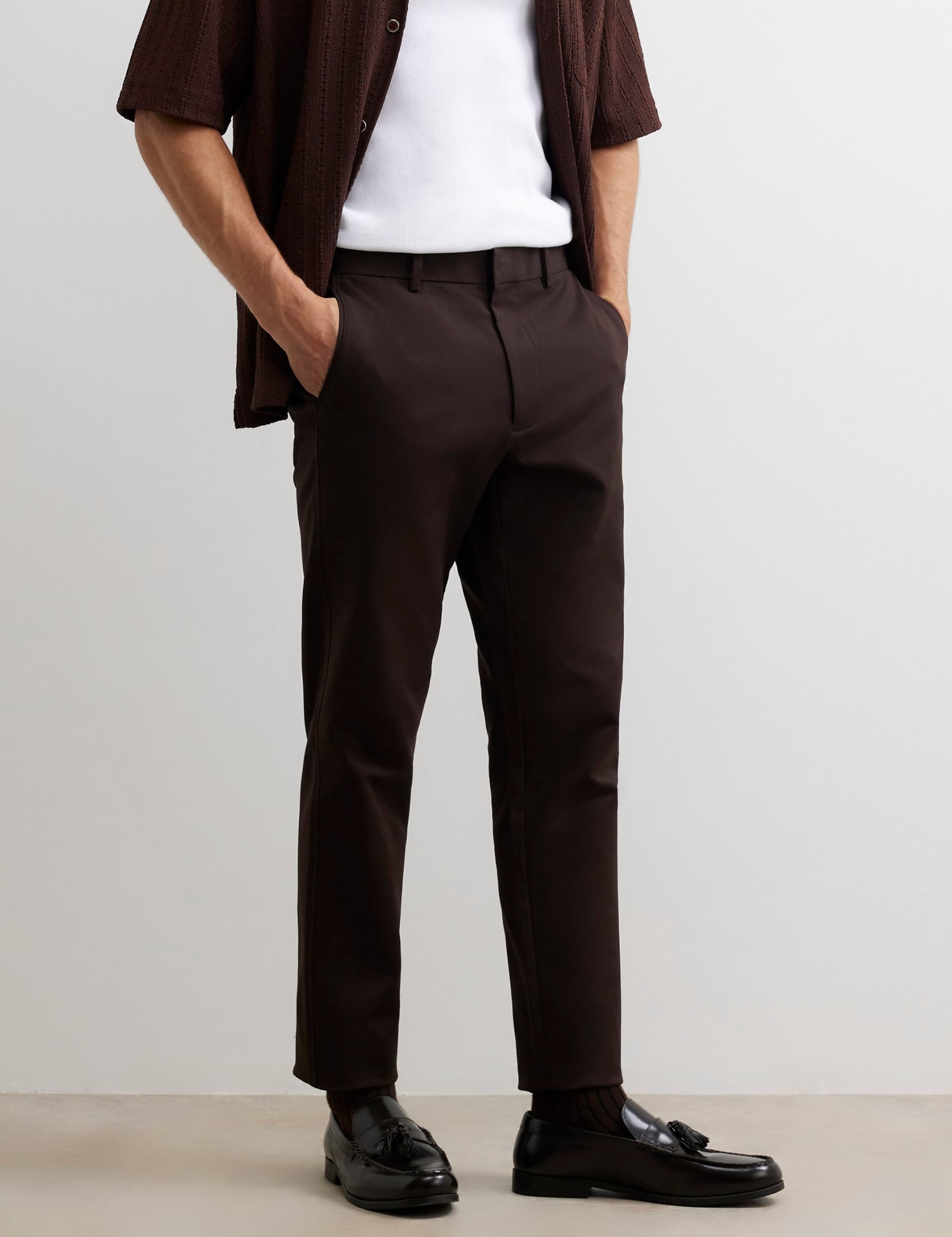Slim Fit Cotton Rich Stretch Chinos 1 of 3